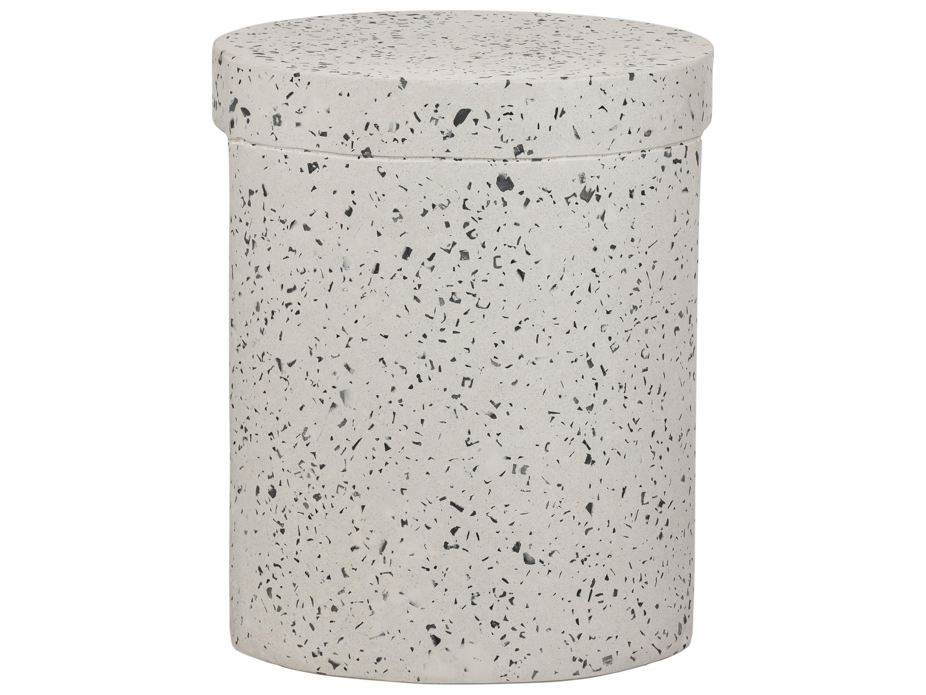 Moe's Home Outdoor Lyon Greystone Terrazzo 15'' Round Dining Stool