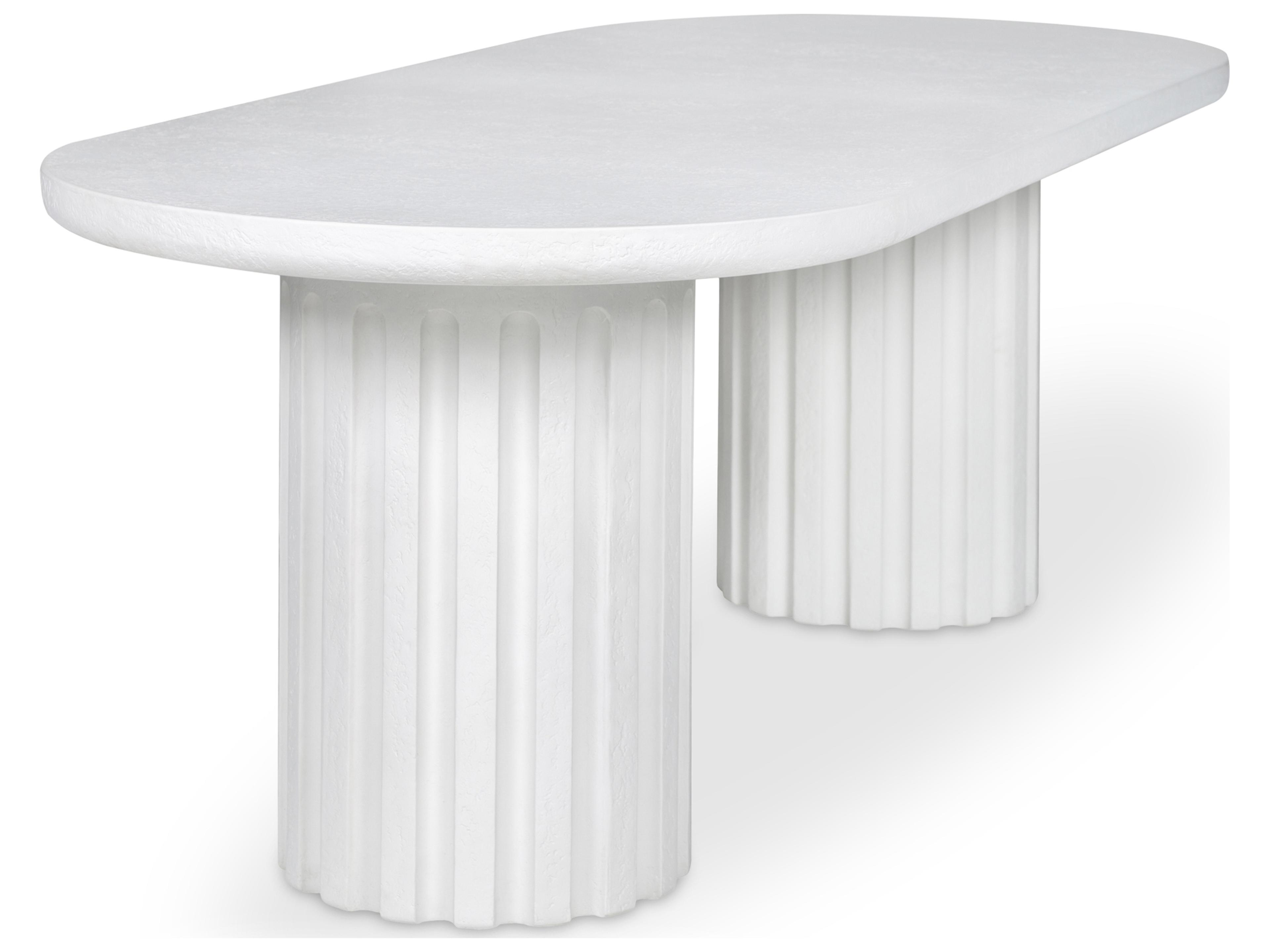 Moe's Home Outdoor Eris Dining Table White