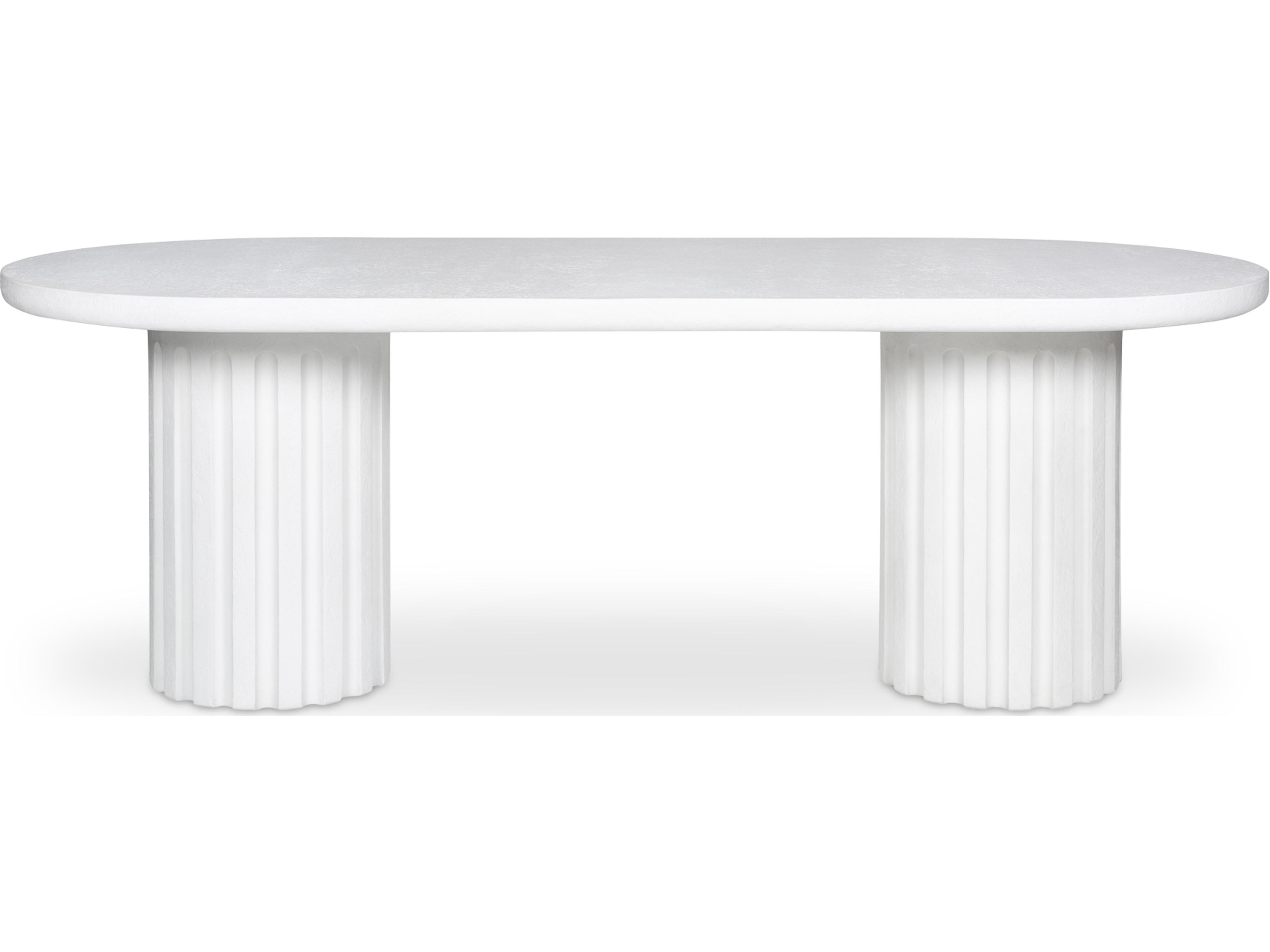 Moe's Home Outdoor Eris Dining Table White