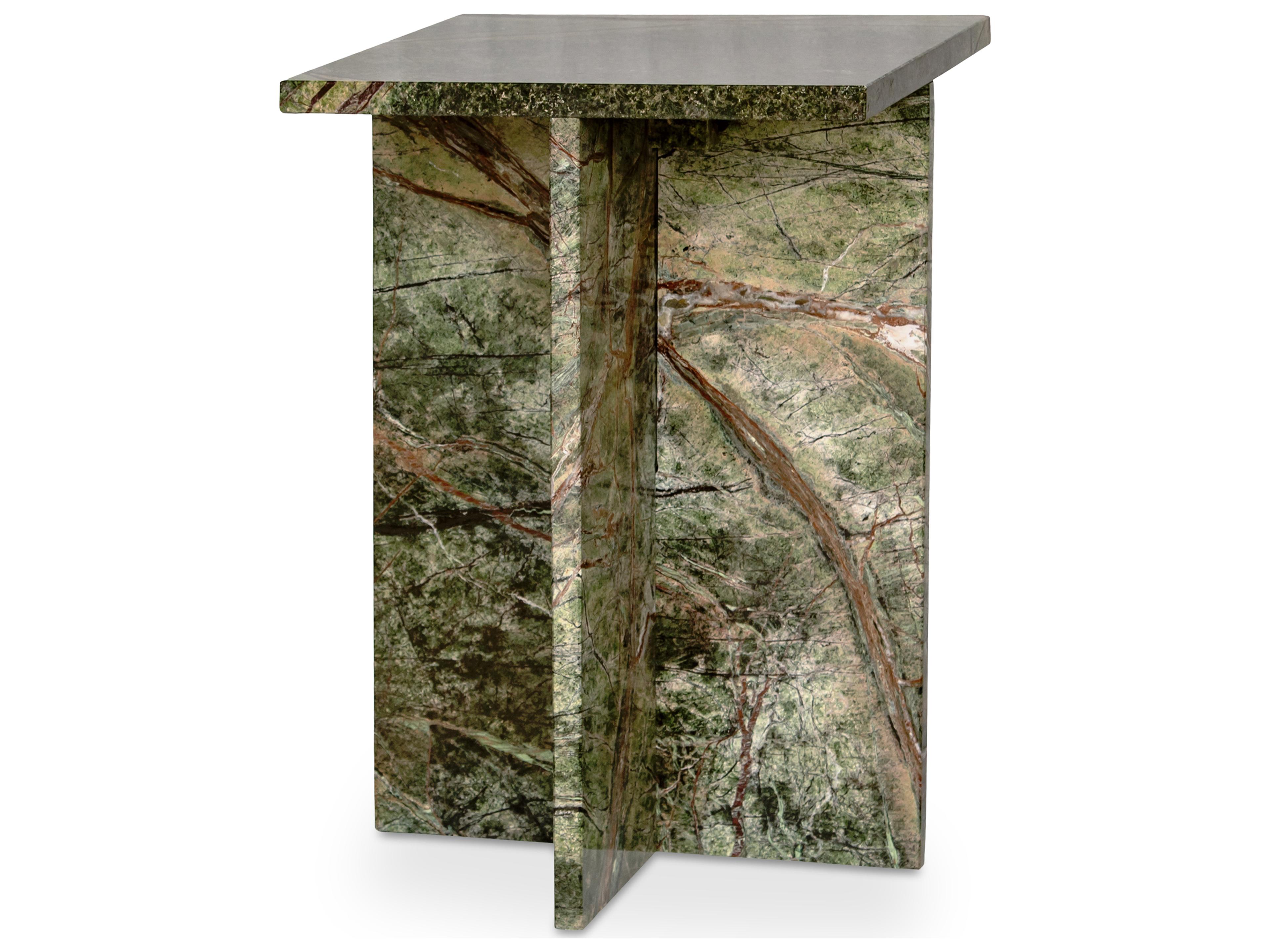 Moe's Home Outdoor Blair Green Stone Square End Table