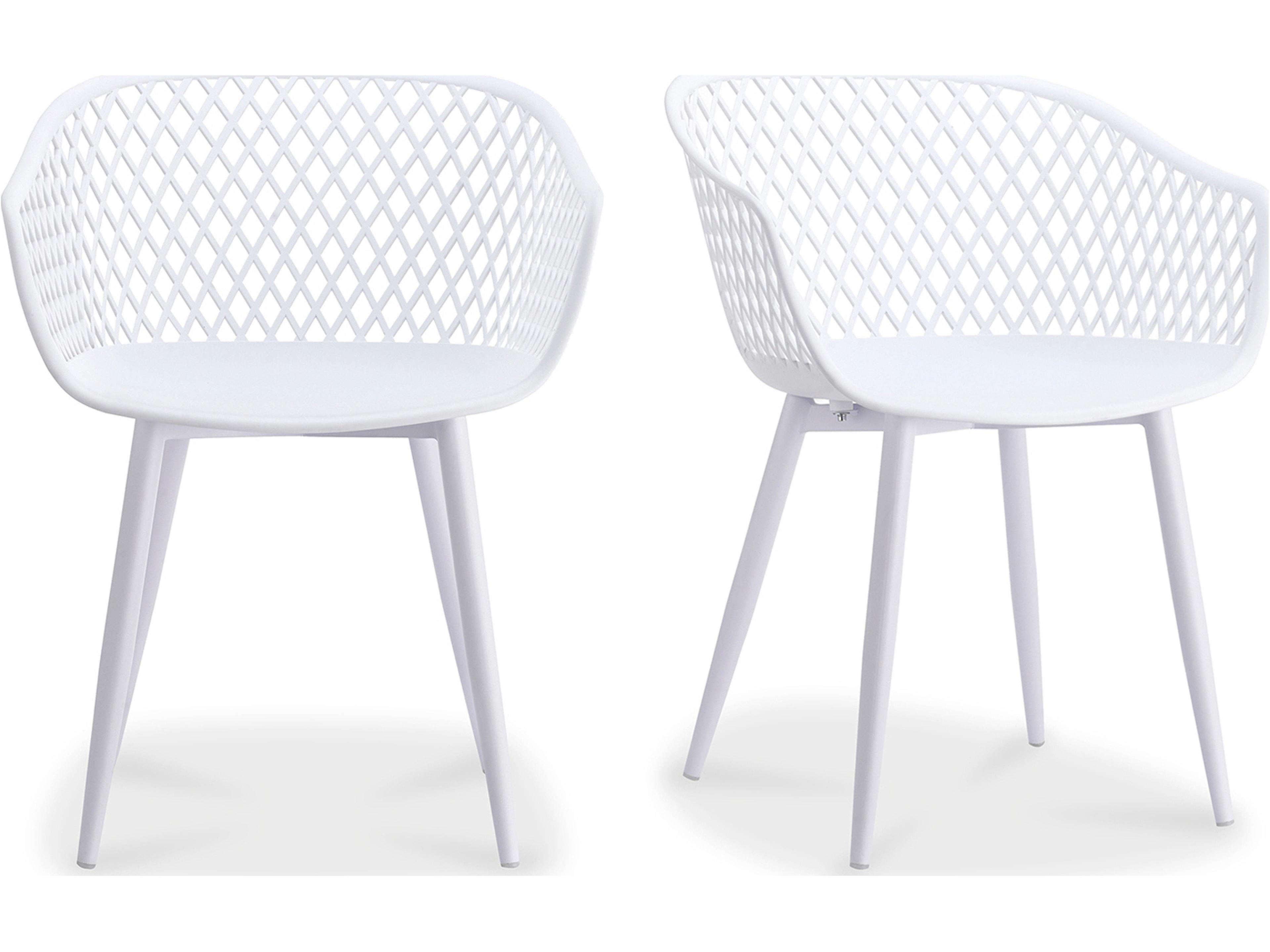 Piazza White Arm Dining Chair - Set of Two