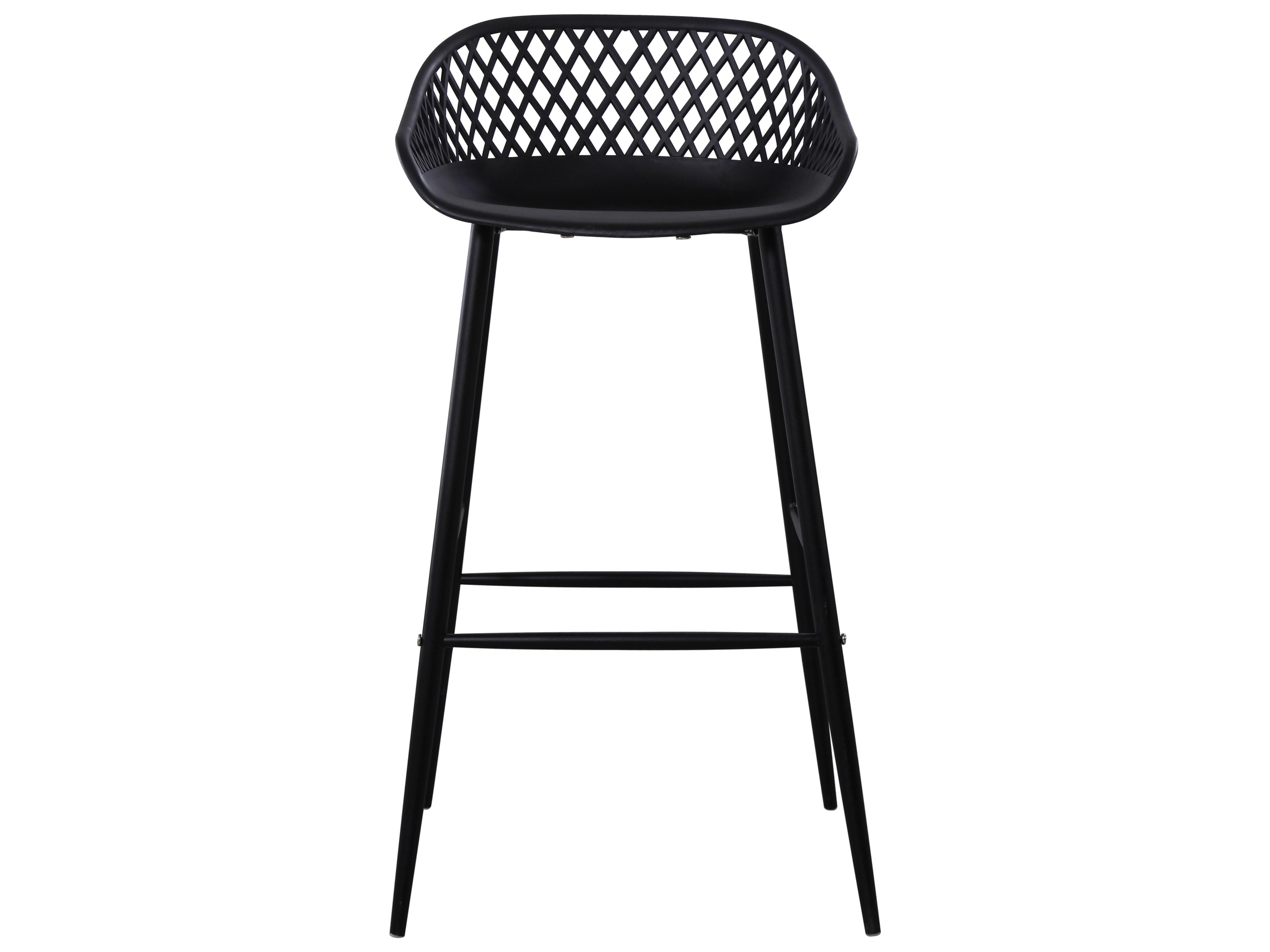 Moe's Home Outdoor Piazza Outdoor Bar Stool Black - Set of Two