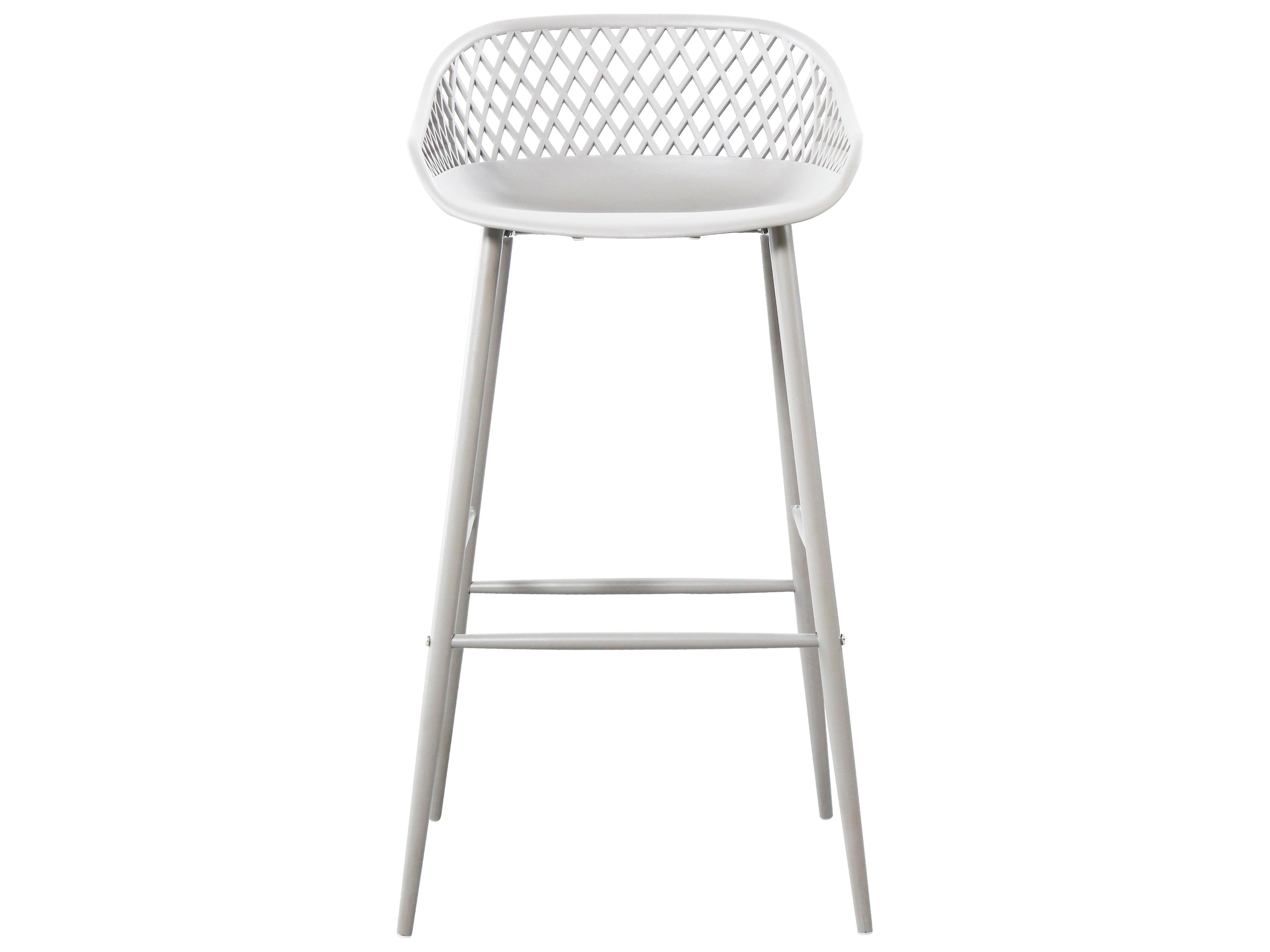 Moe's Home Outdoor Piazza White Arm Bar Stool - Set of Two
