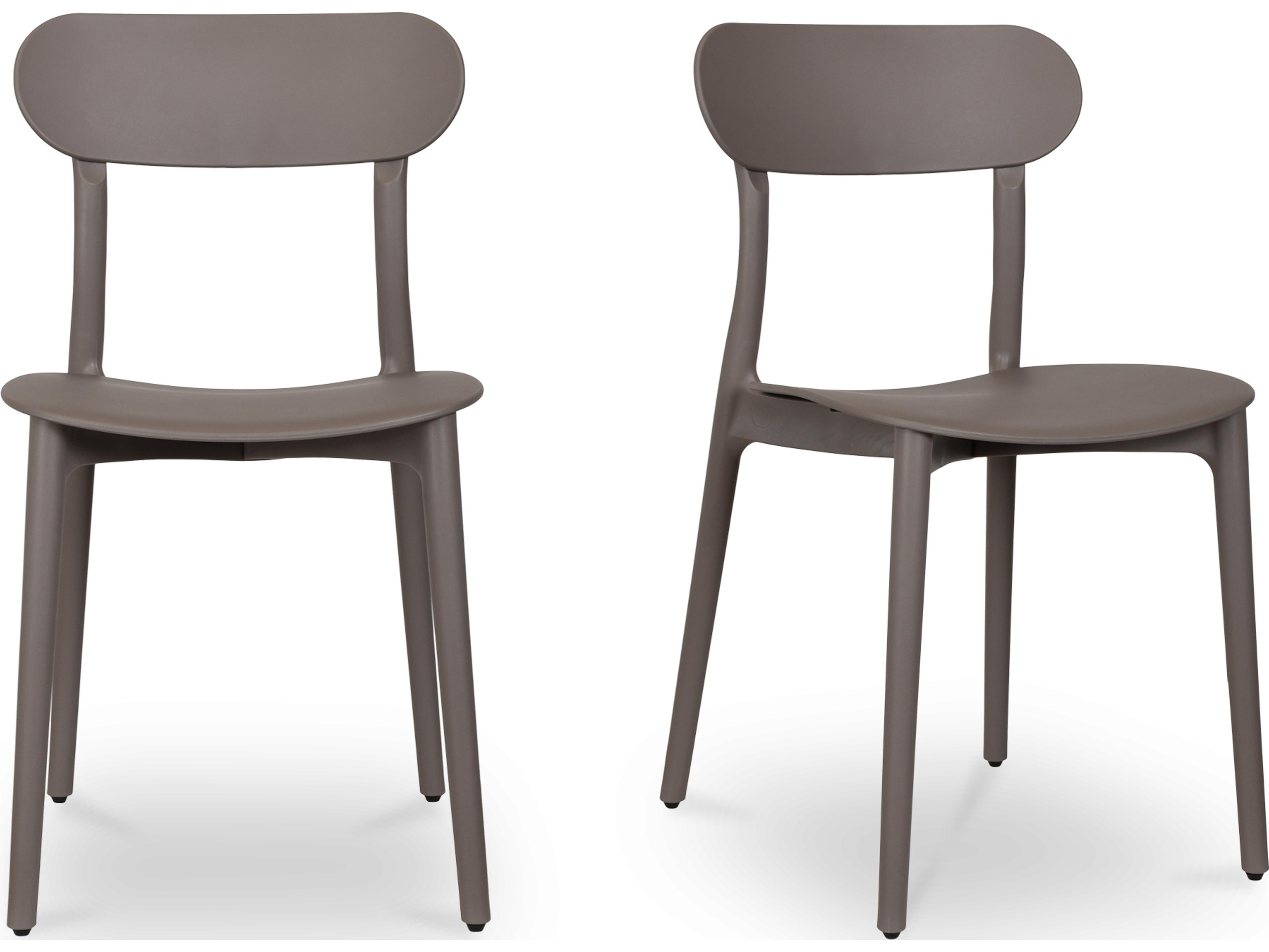 Moe's Home Outdoor Kent Taupe Dining Chair - Set of Two