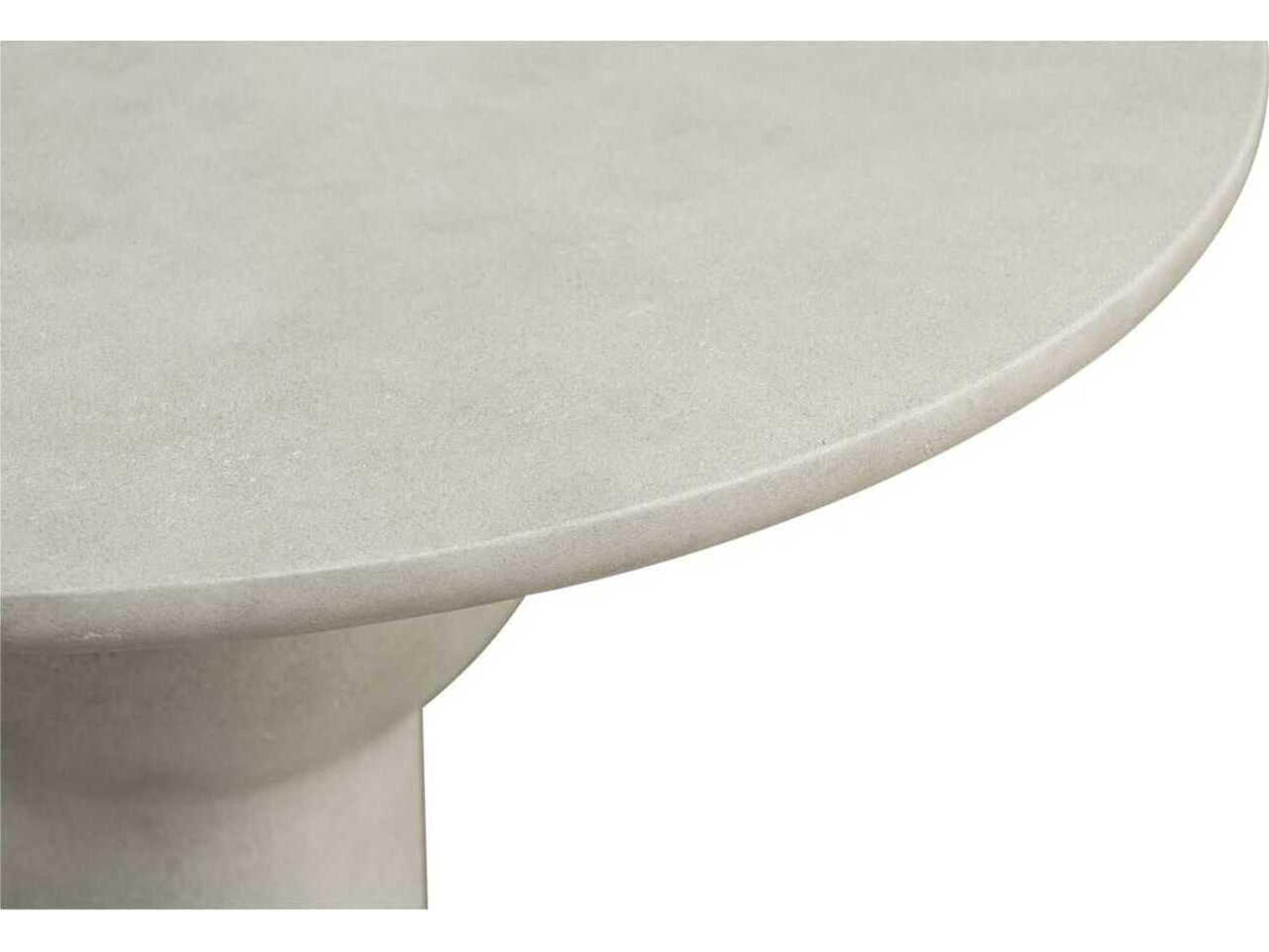Moe's Home Outdoor Magnolia White Concrete Round Dining Table