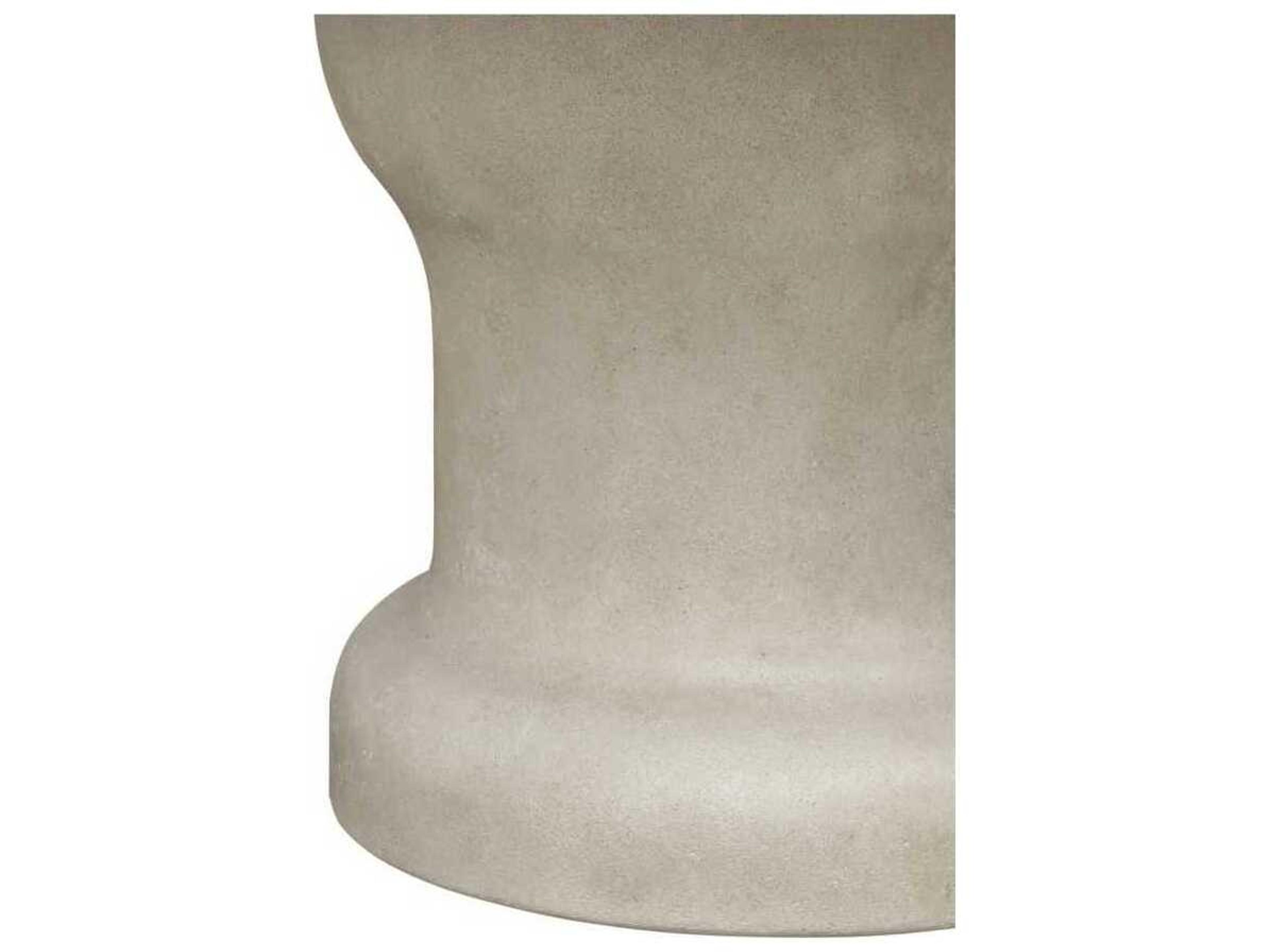 Moe's Home Outdoor Magnolia White Concrete Round Dining Table