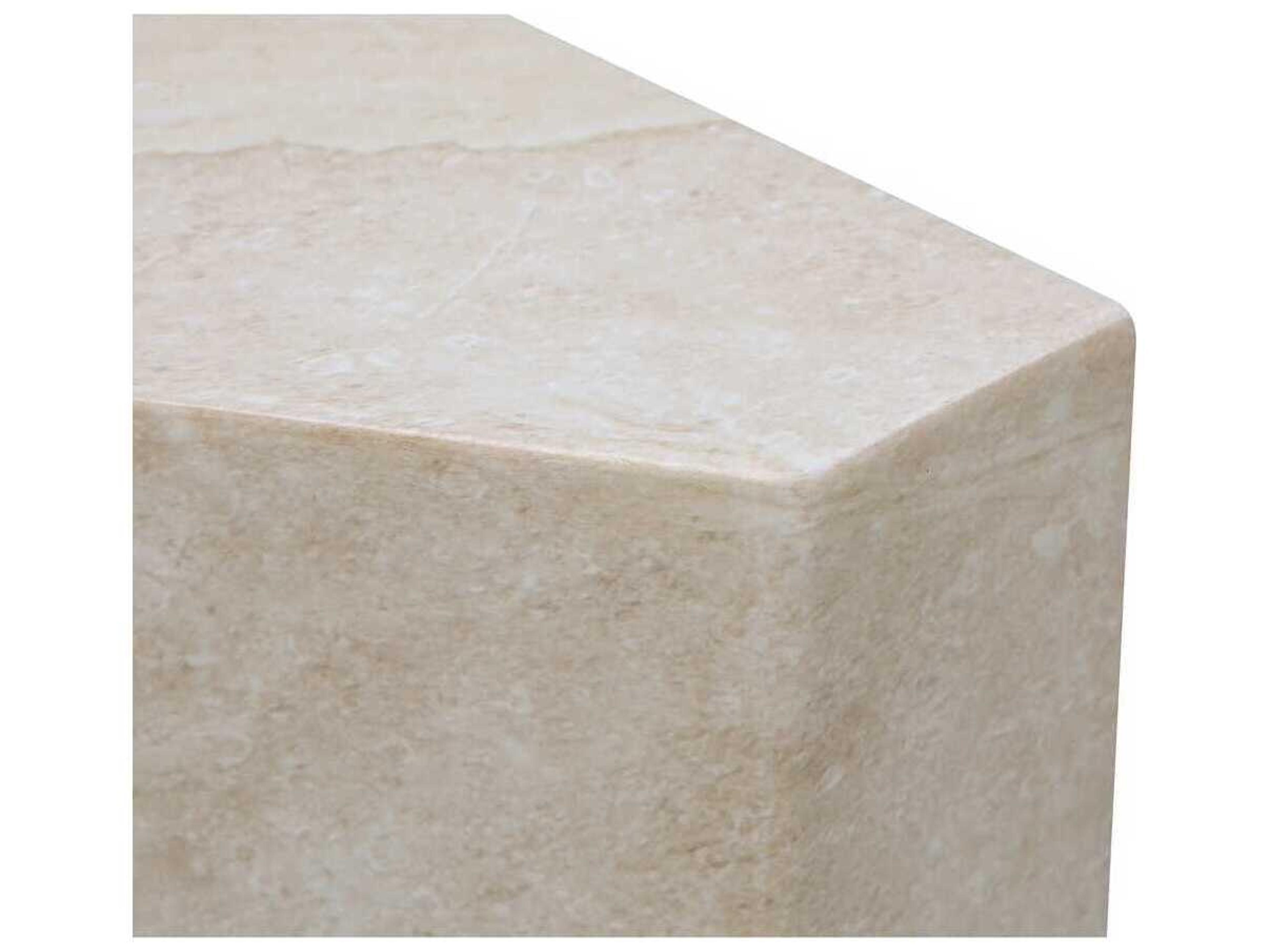 Moe's Home Outdoor Nix White Concrete End Table