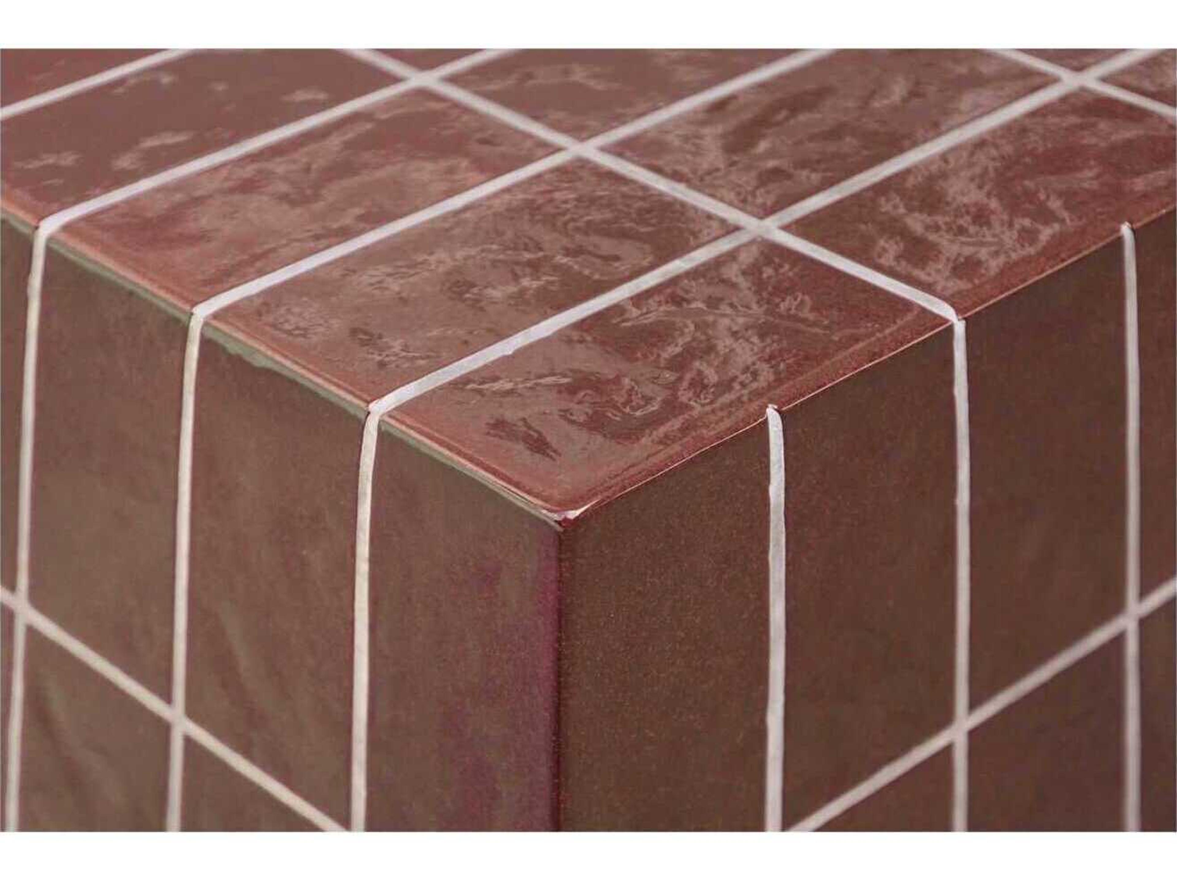 Moe's Home Outdoor Farren Brown Concrete Square End Table