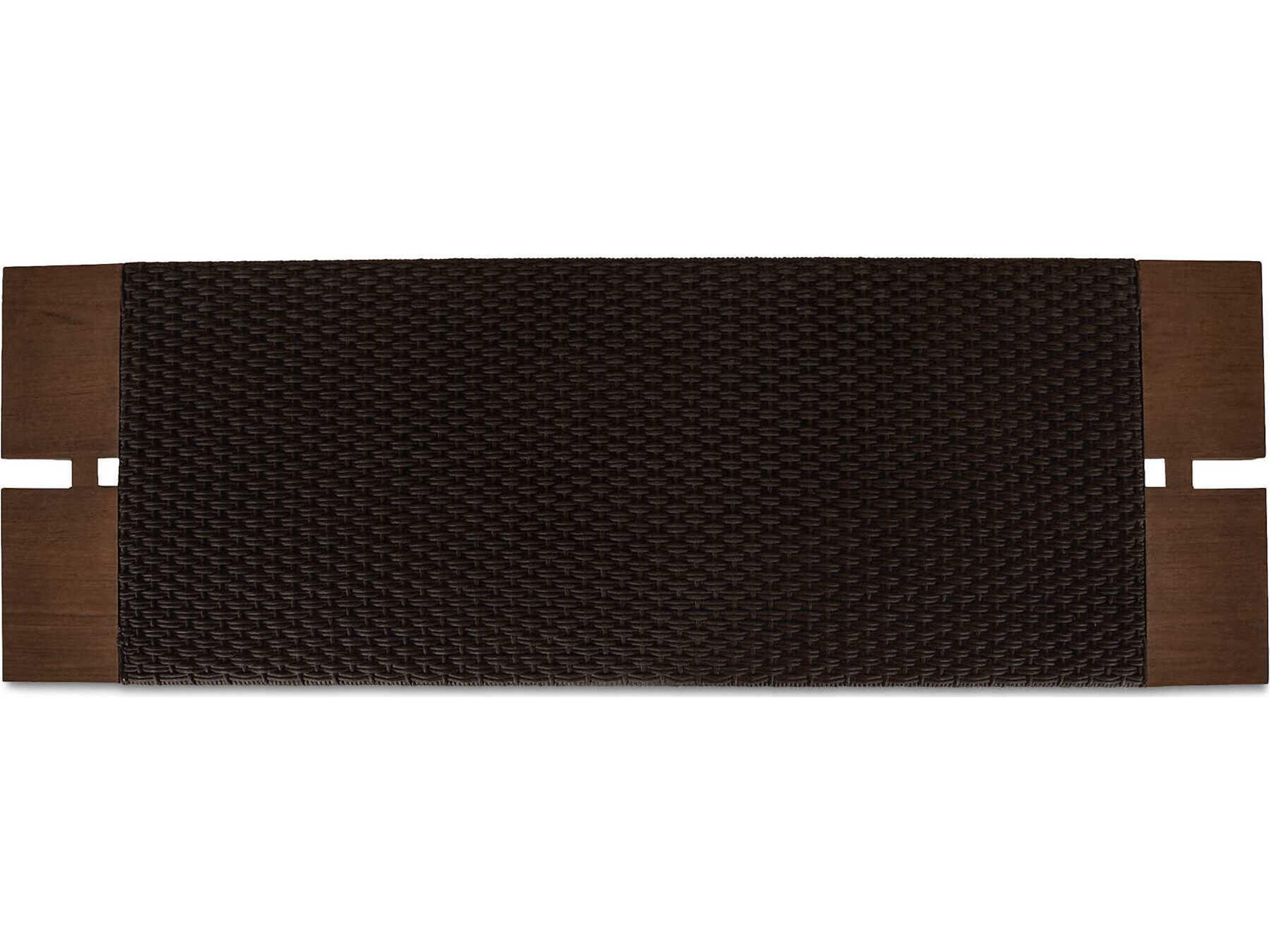 Moe's Home Outdoor Merritt Brown Wicker Wood Bench