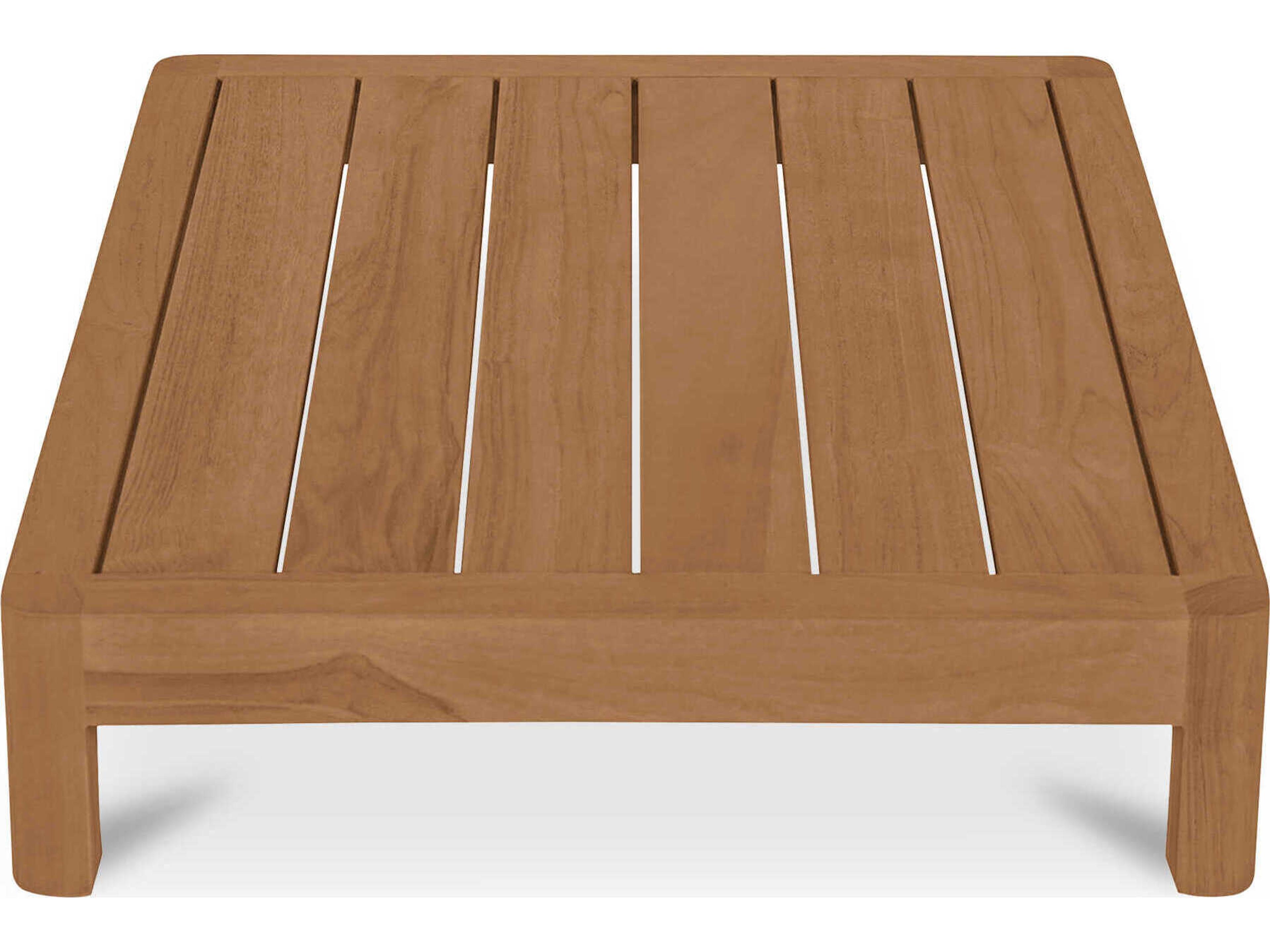 Moe's Home Outdoor Enzo Natural Teak Rectangular End Table