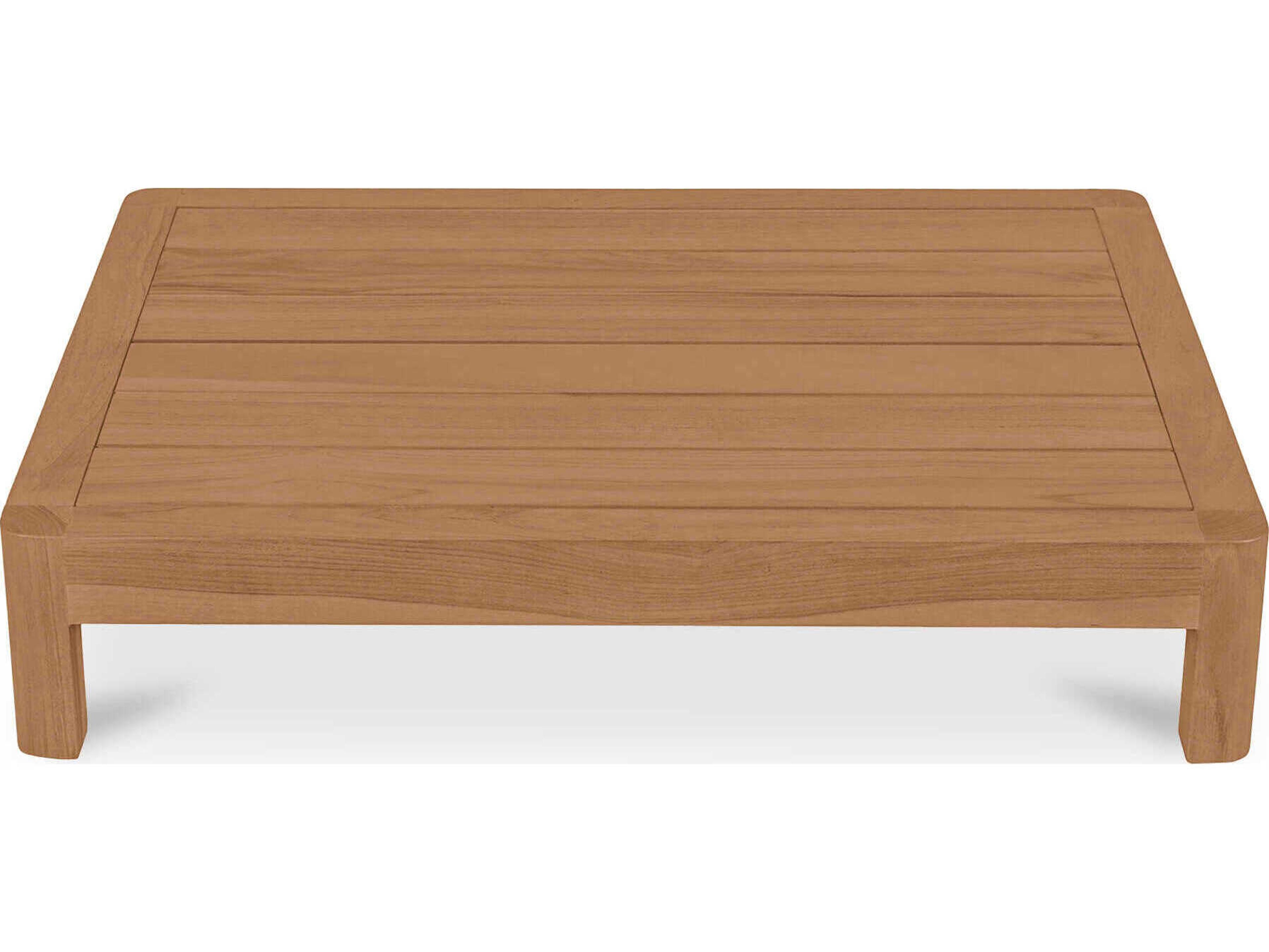 Moe's Home Outdoor Enzo Natural Teak Rectangular End Table