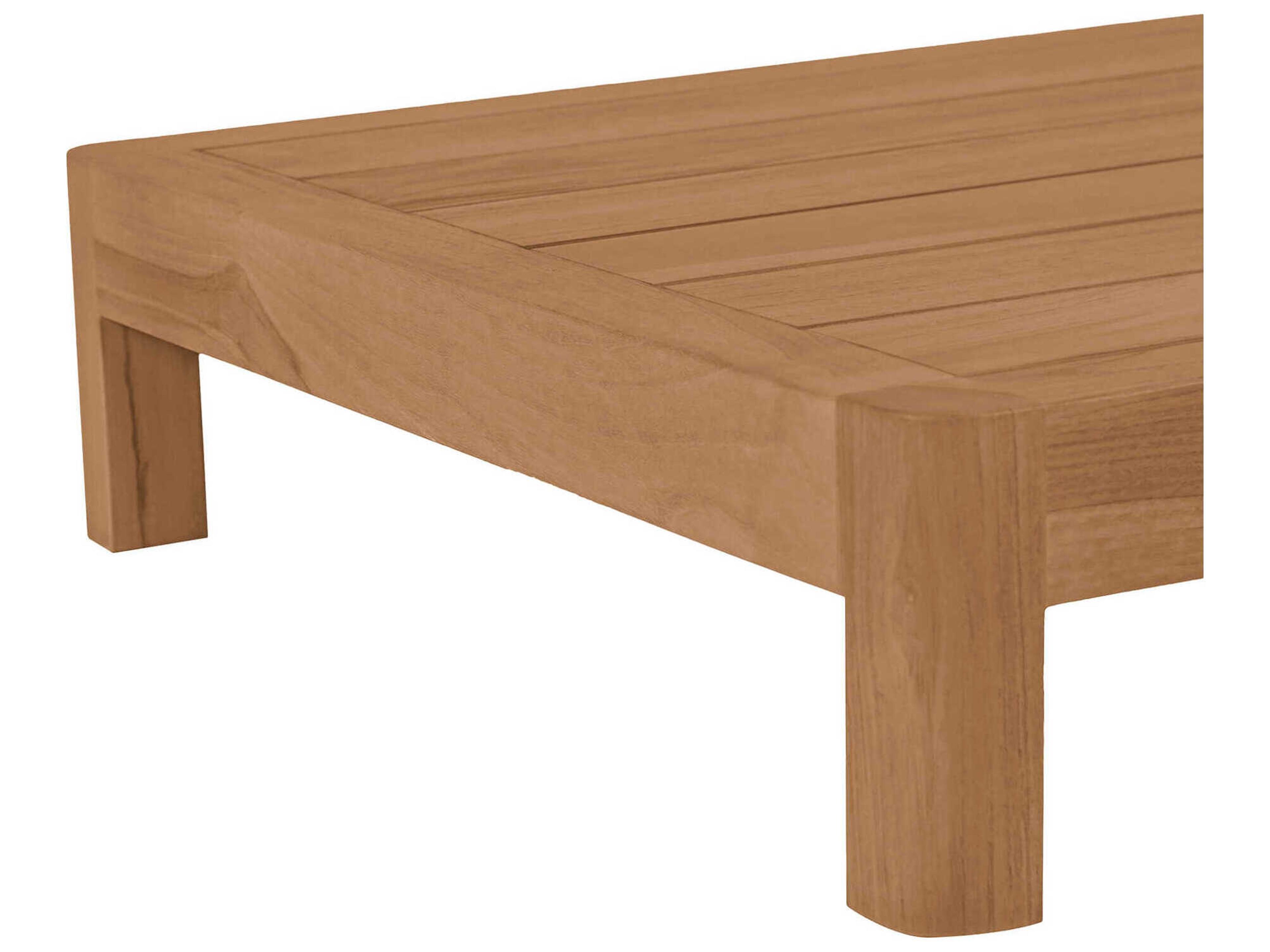 Moe's Home Outdoor Enzo Natural Teak Rectangular End Table