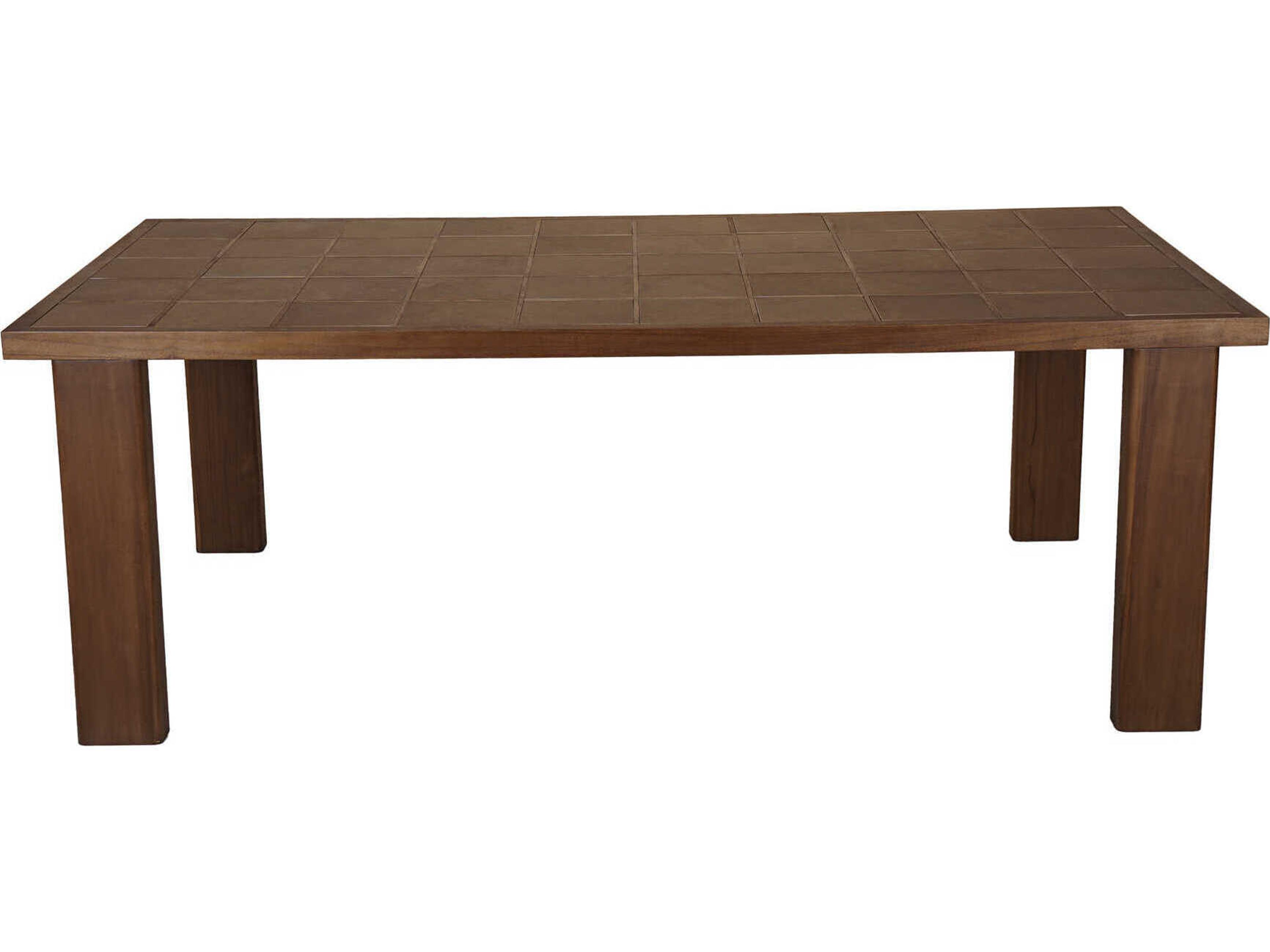 Moe's Home Outdoor Marina Brown Teak Rectangular Dining Table