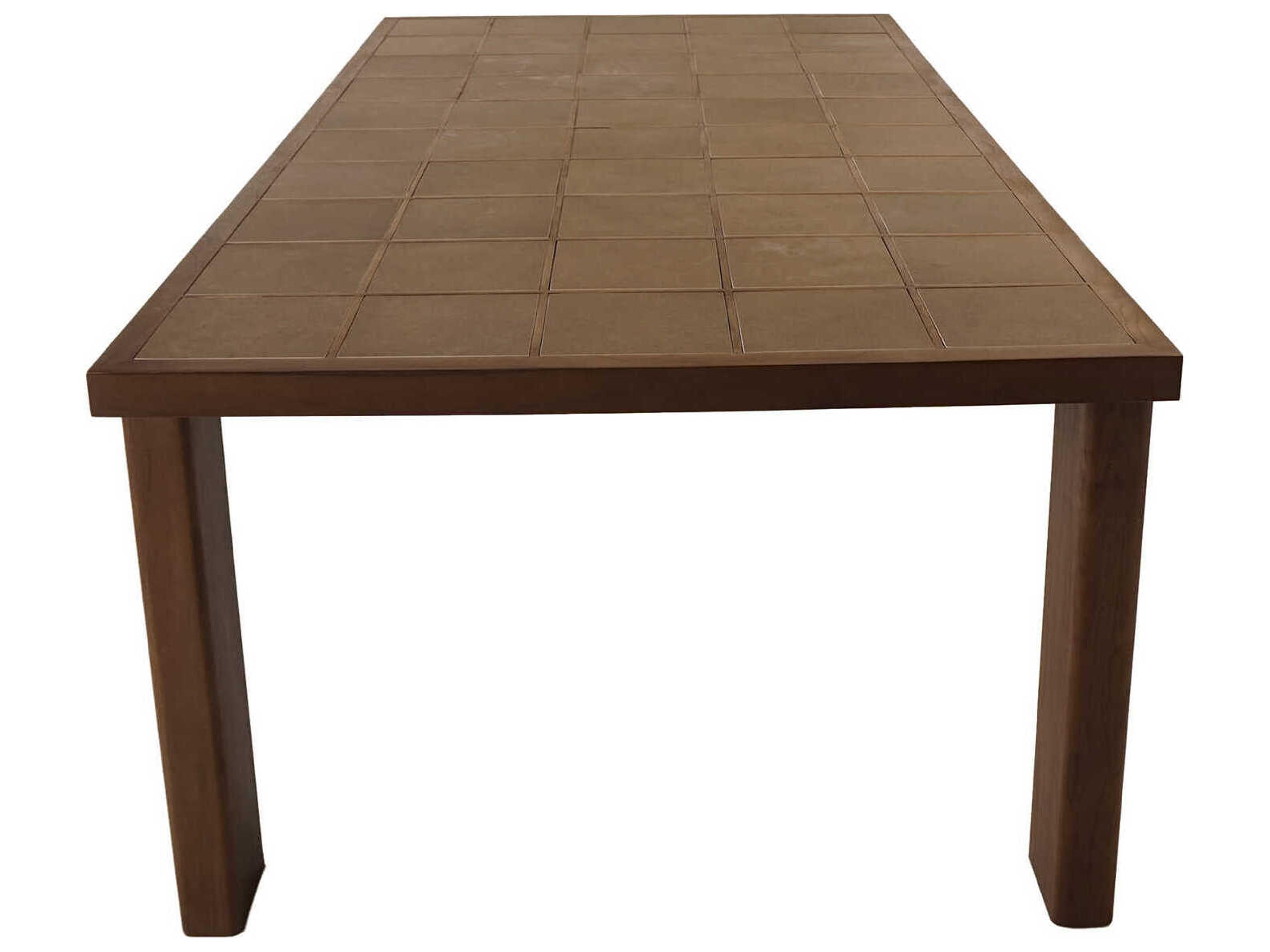 Moe's Home Outdoor Marina Brown Teak Rectangular Dining Table
