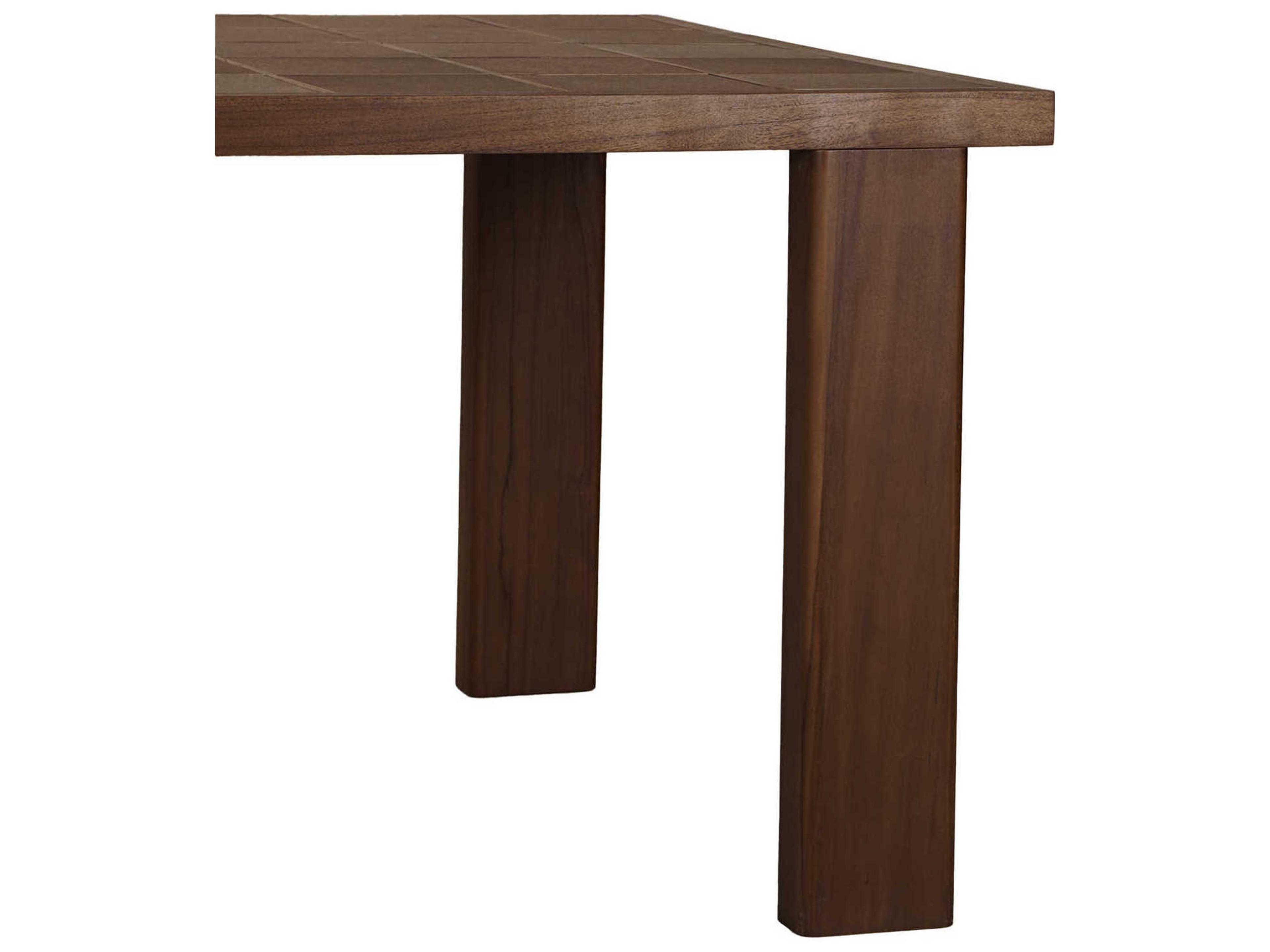 Moe's Home Outdoor Marina Brown Teak Rectangular Dining Table