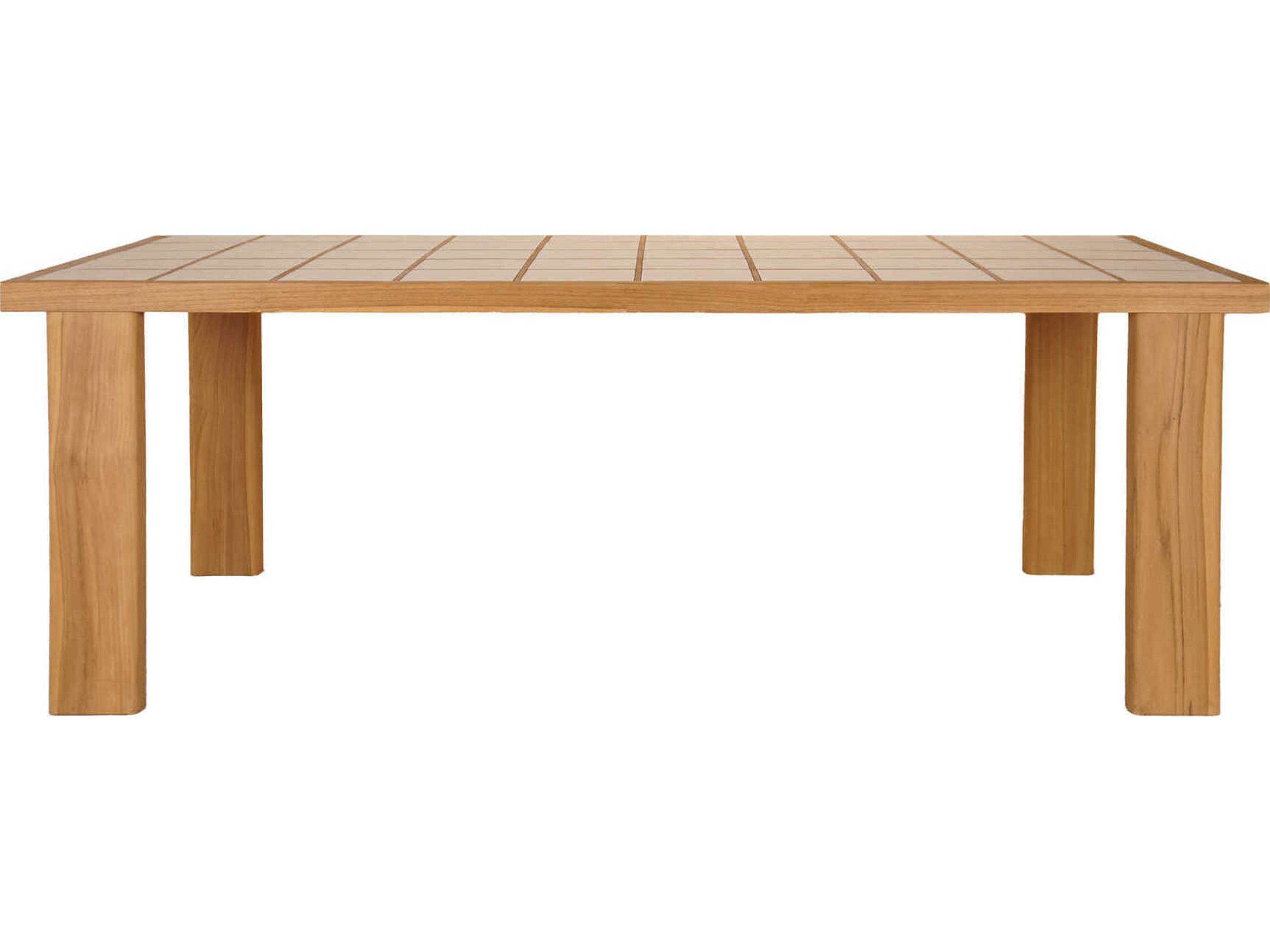 Moe's Home Outdoor Marina Natural Teak Rectangular Dining Table