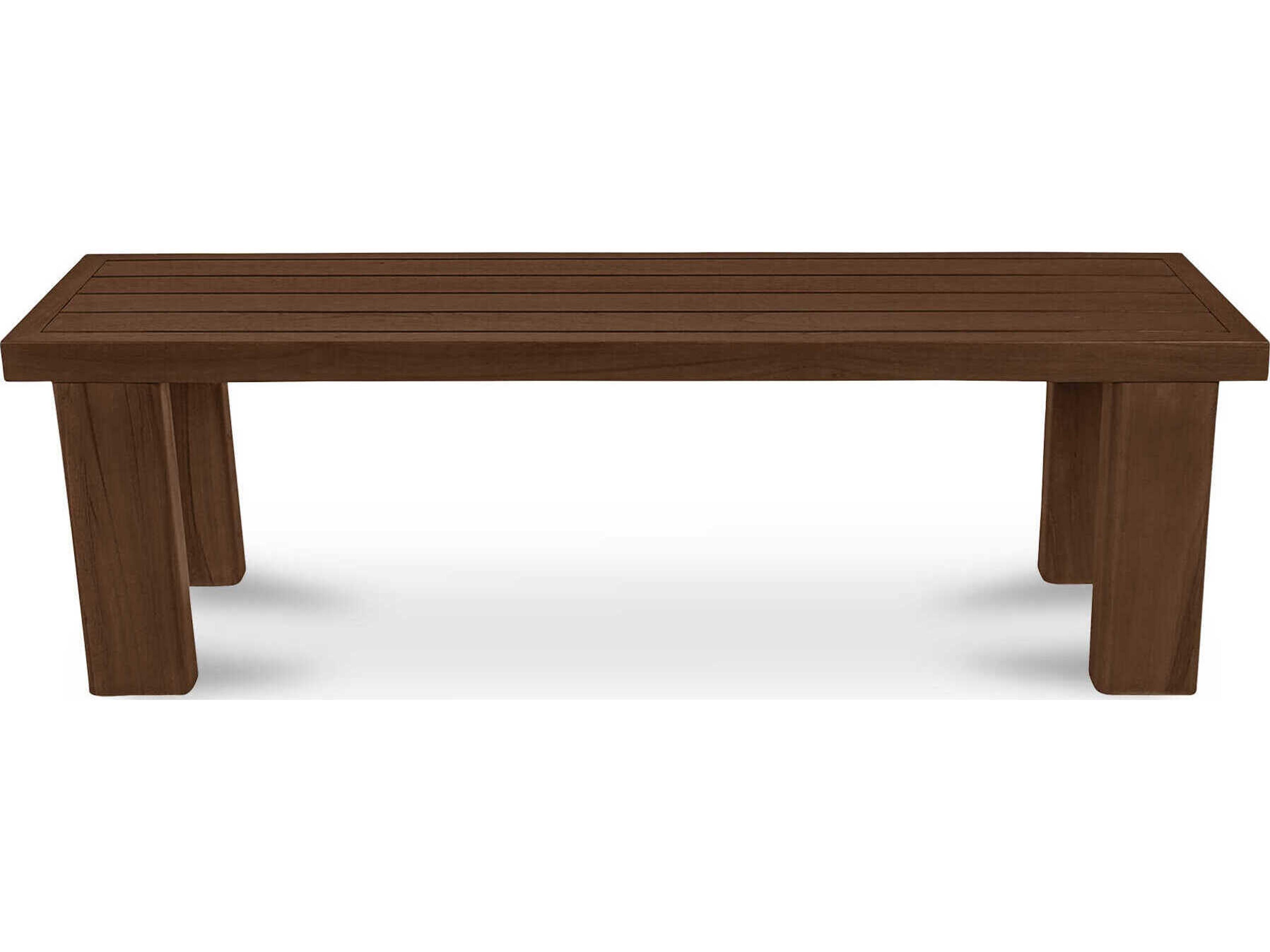 Moe's Home Outdoor Marina Brown Teak Wood Bench