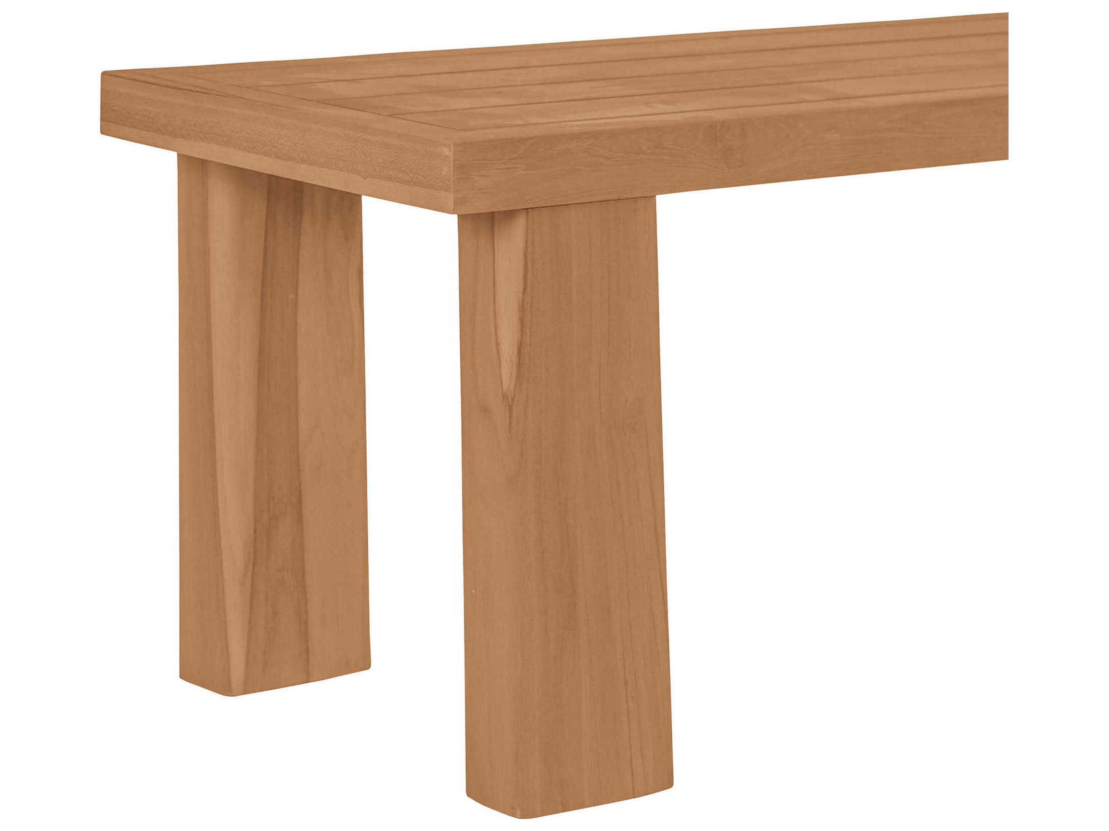 Moe's Home Outdoor Marina Natural Teak Wood Dining Chair