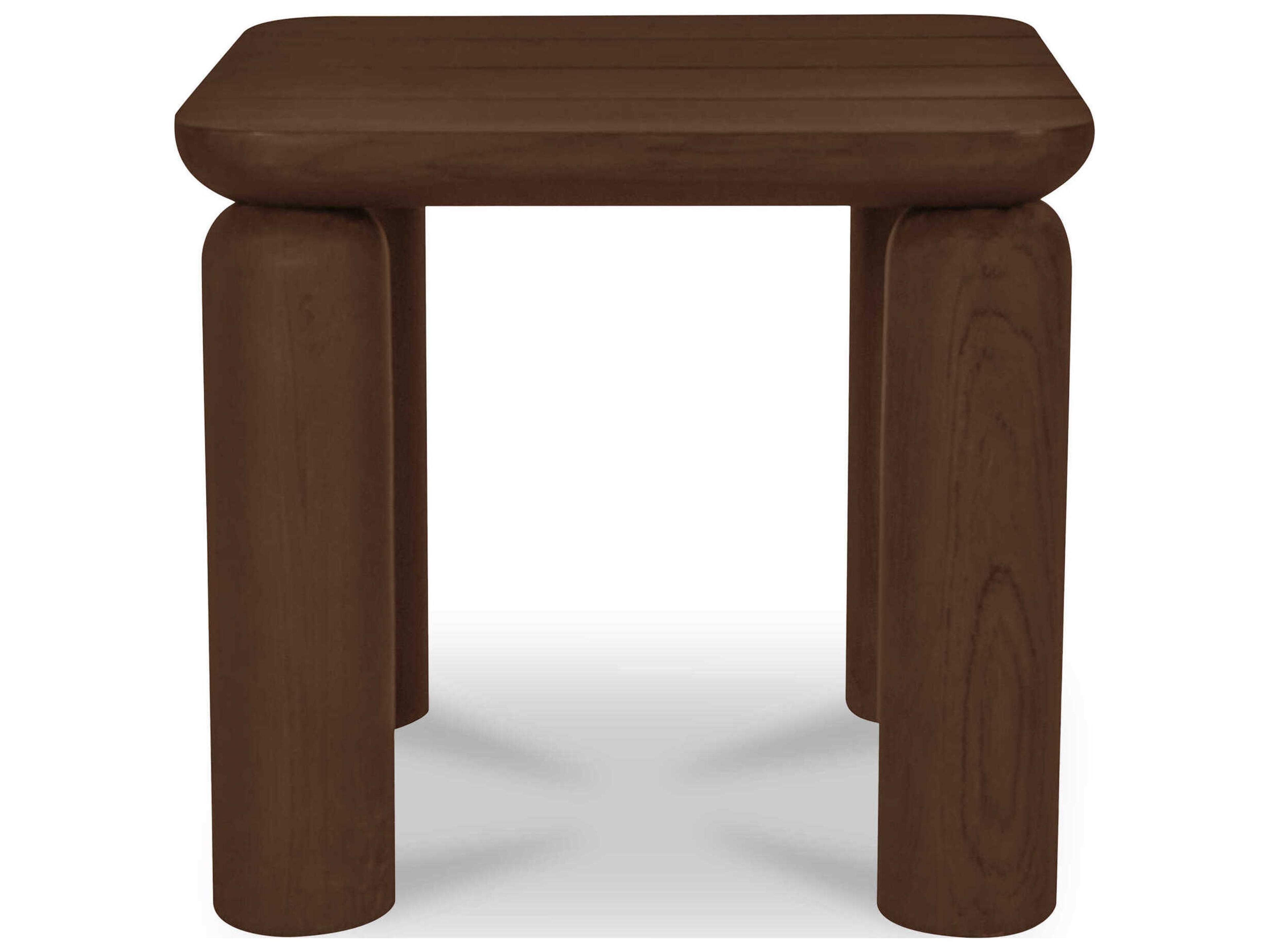 Moe's Home Outdoor Barclay Brown Wood Square End Table