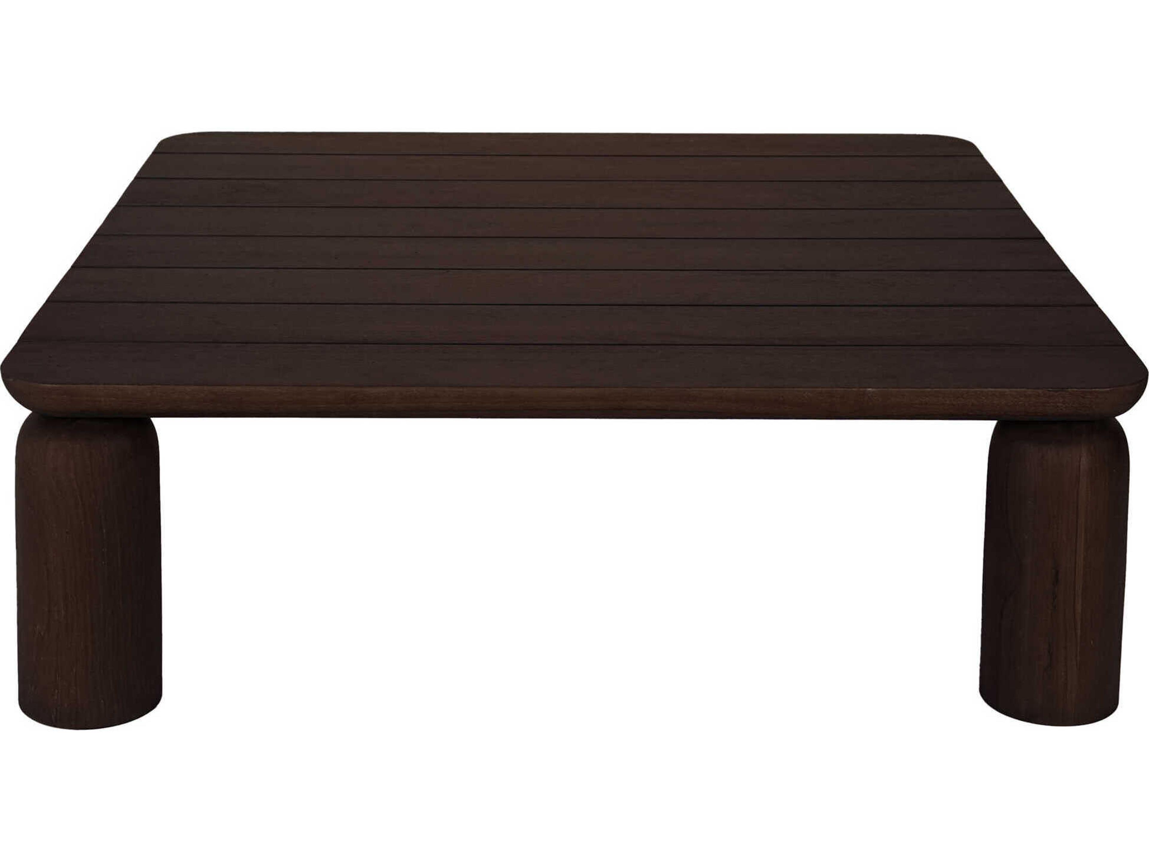 Moe's Home Outdoor Barclay Brown Wood Square Coffee Table