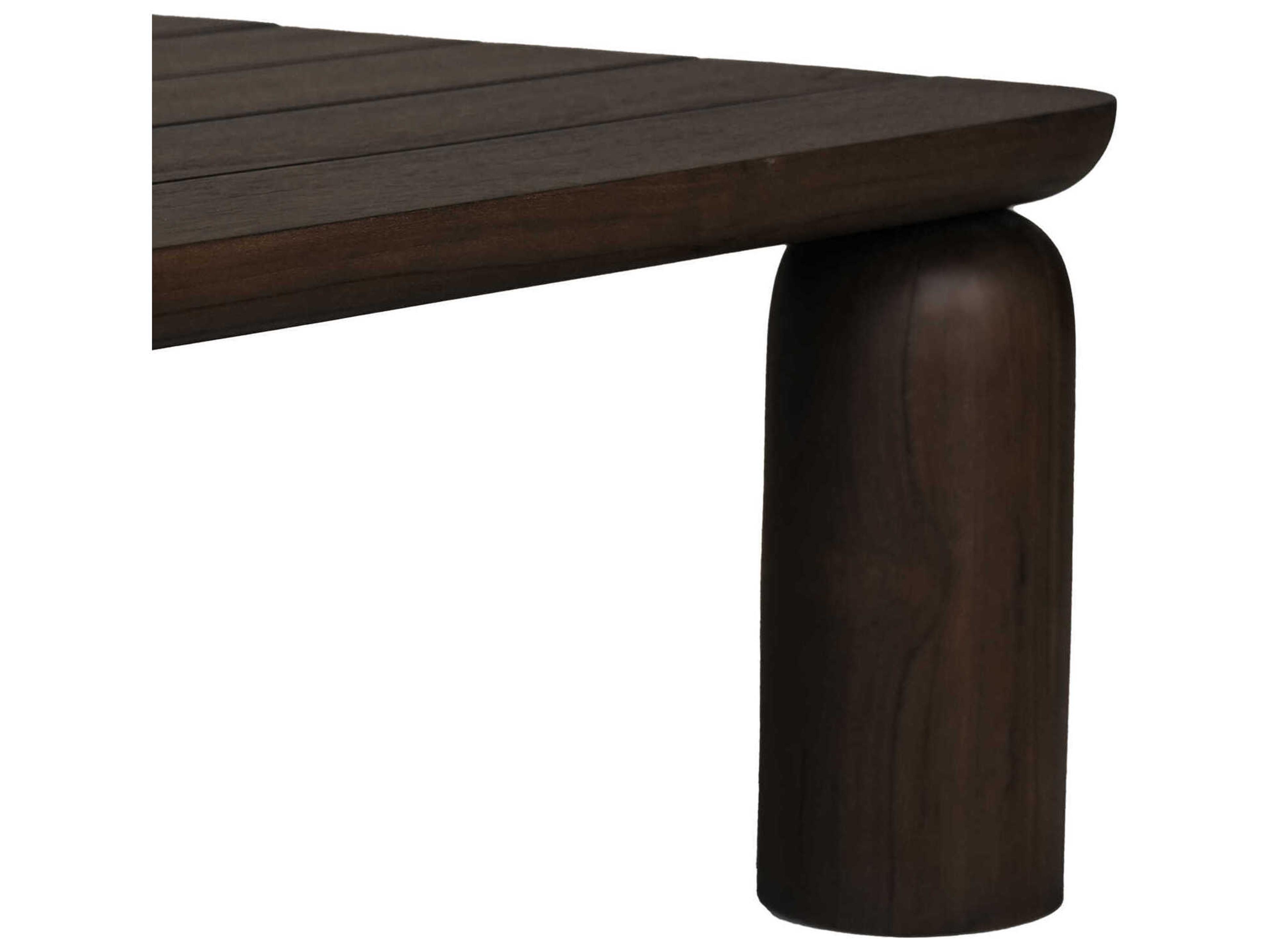 Moe's Home Outdoor Barclay Brown Wood Square Coffee Table