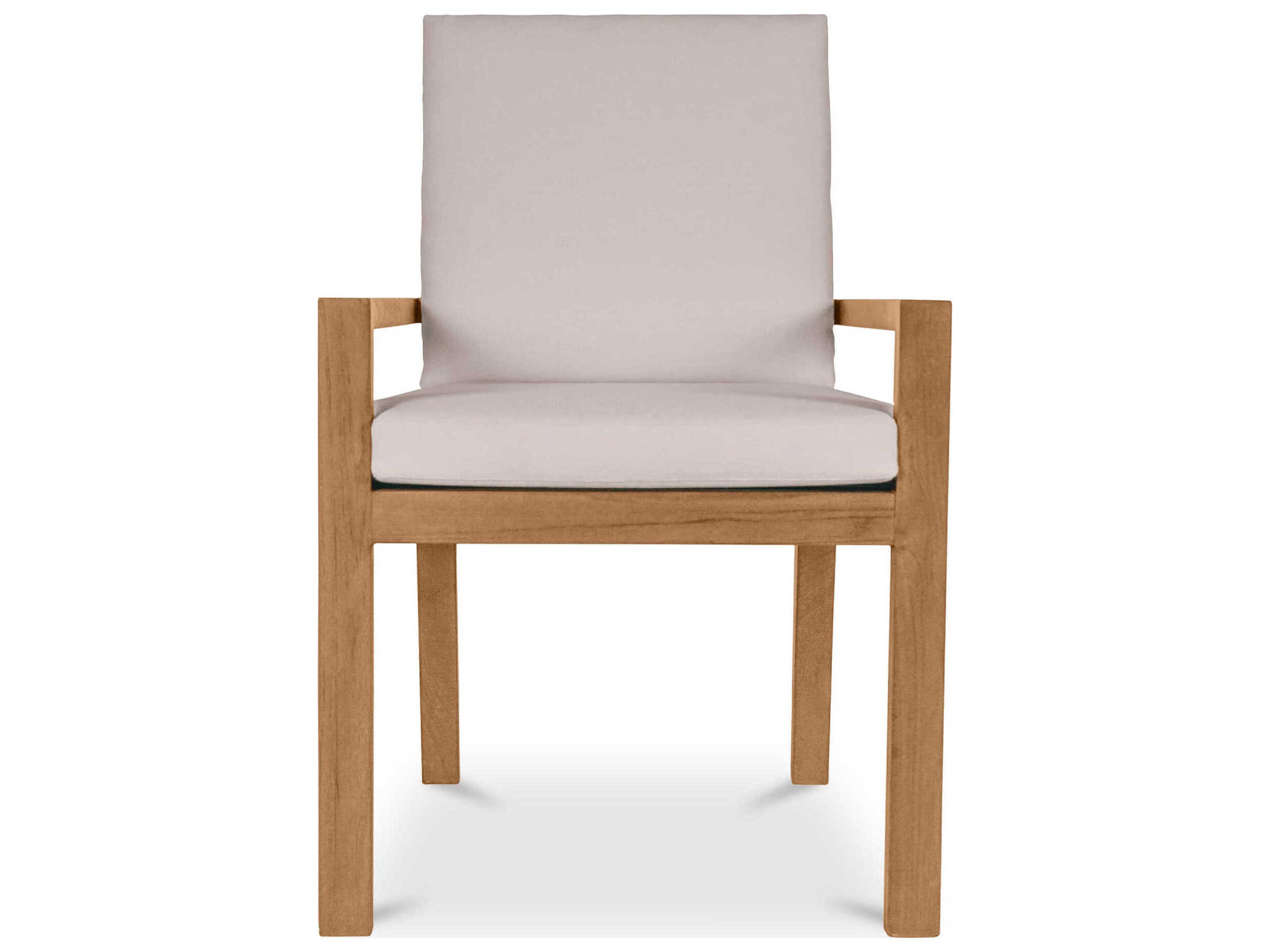 Mateo White Teak Cushion Dining Chair