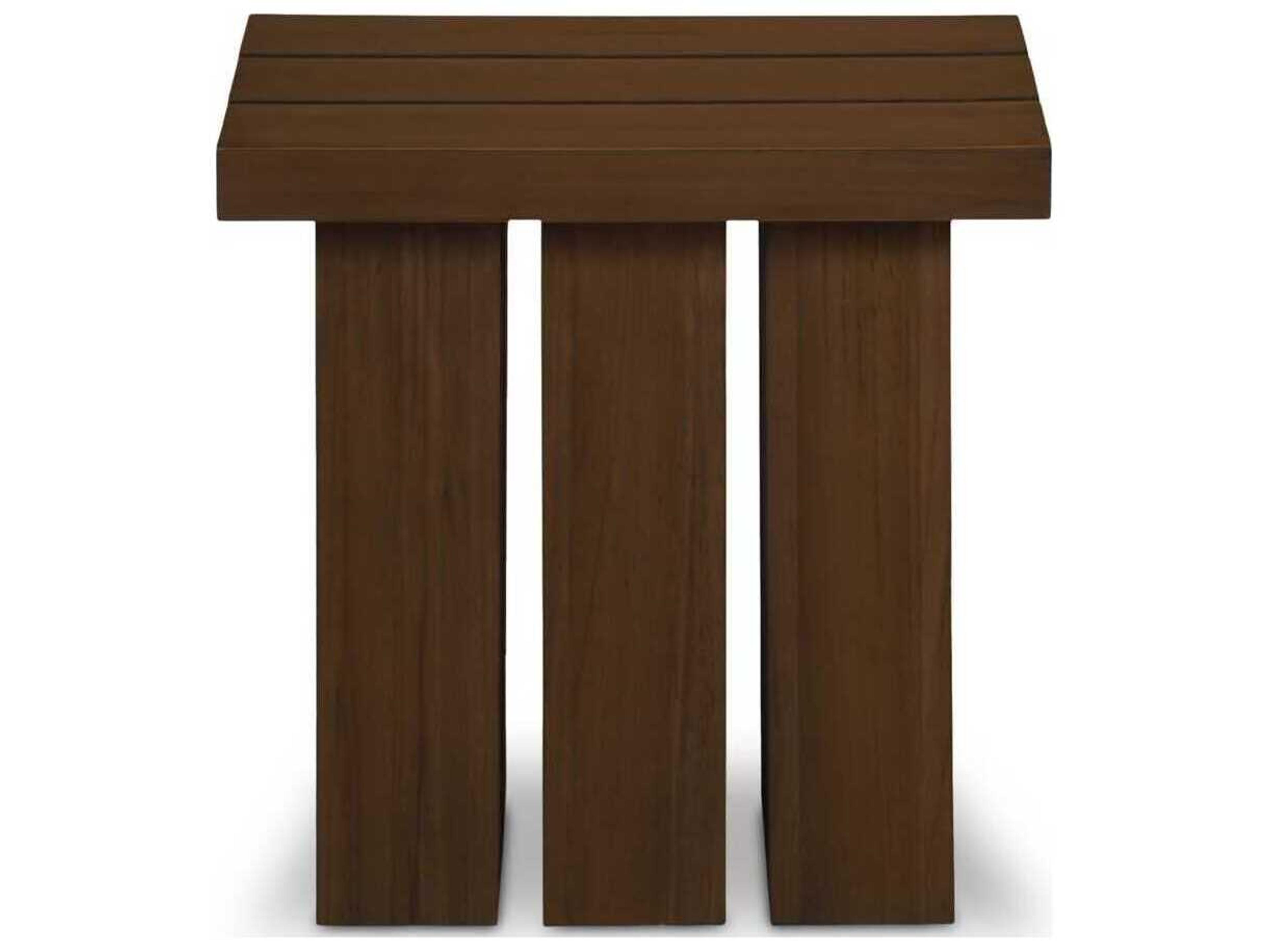 Moe's Home Outdoor Denby Brown Teak Square End Table