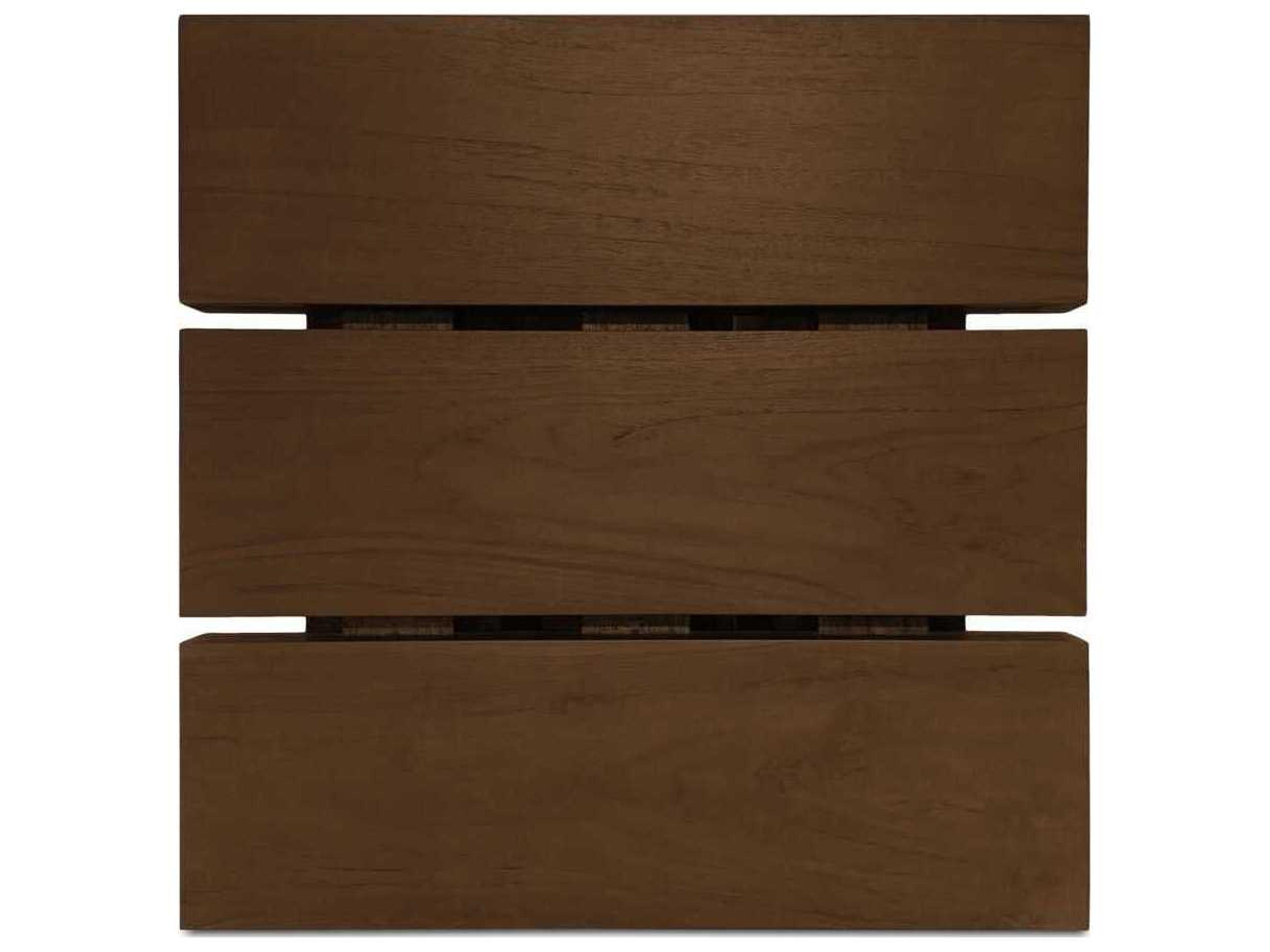 Moe's Home Outdoor Denby Brown Teak Square End Table