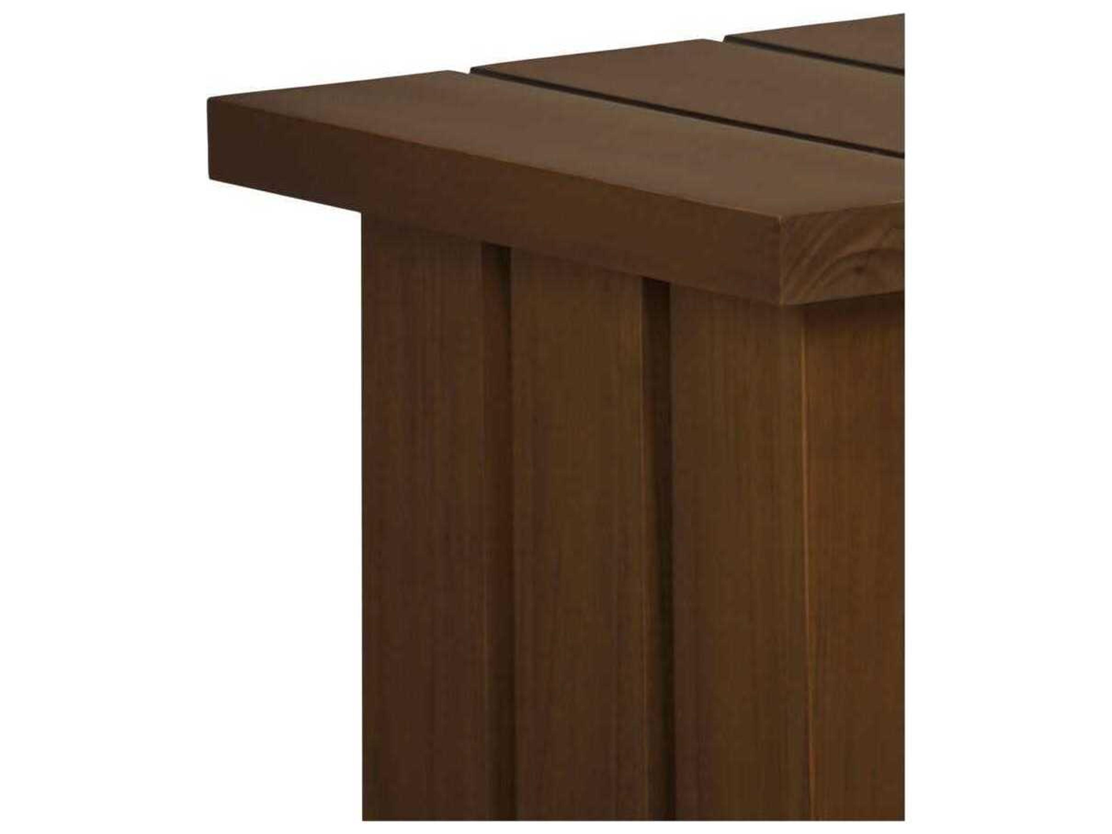 Moe's Home Outdoor Denby Brown Teak Square End Table