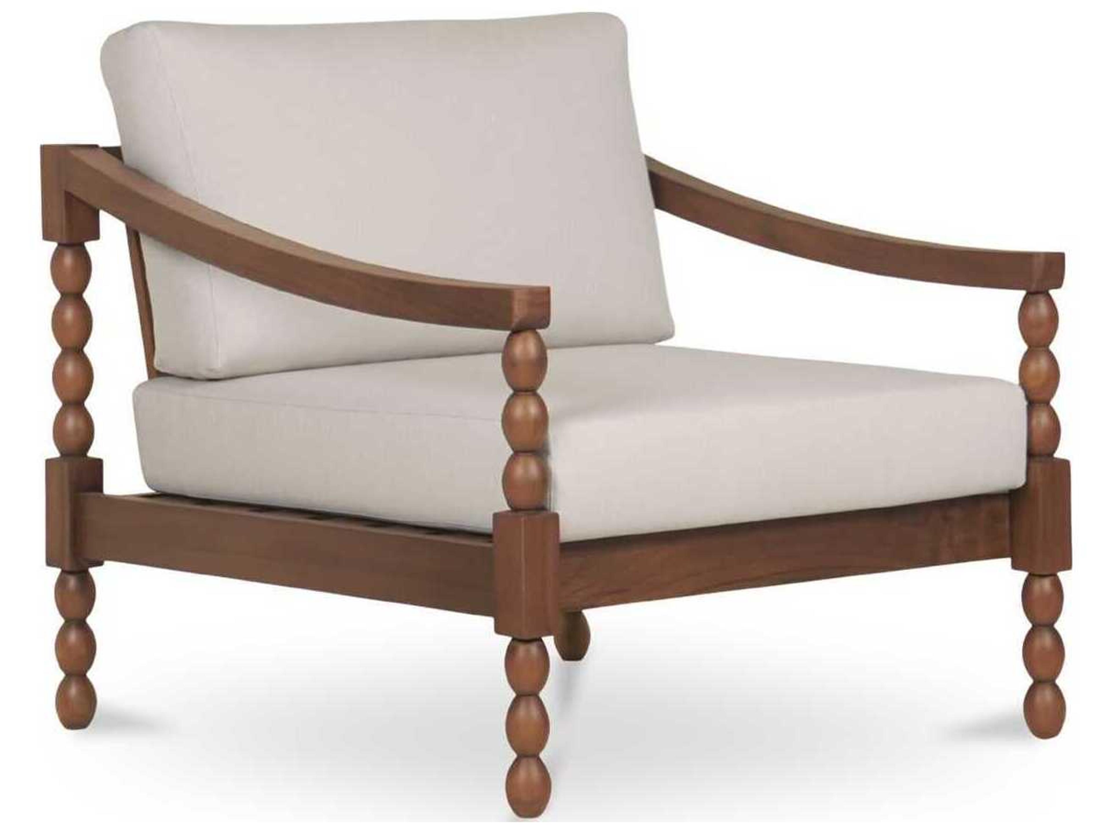Delilah Brown Teak Cushion Dining Chair