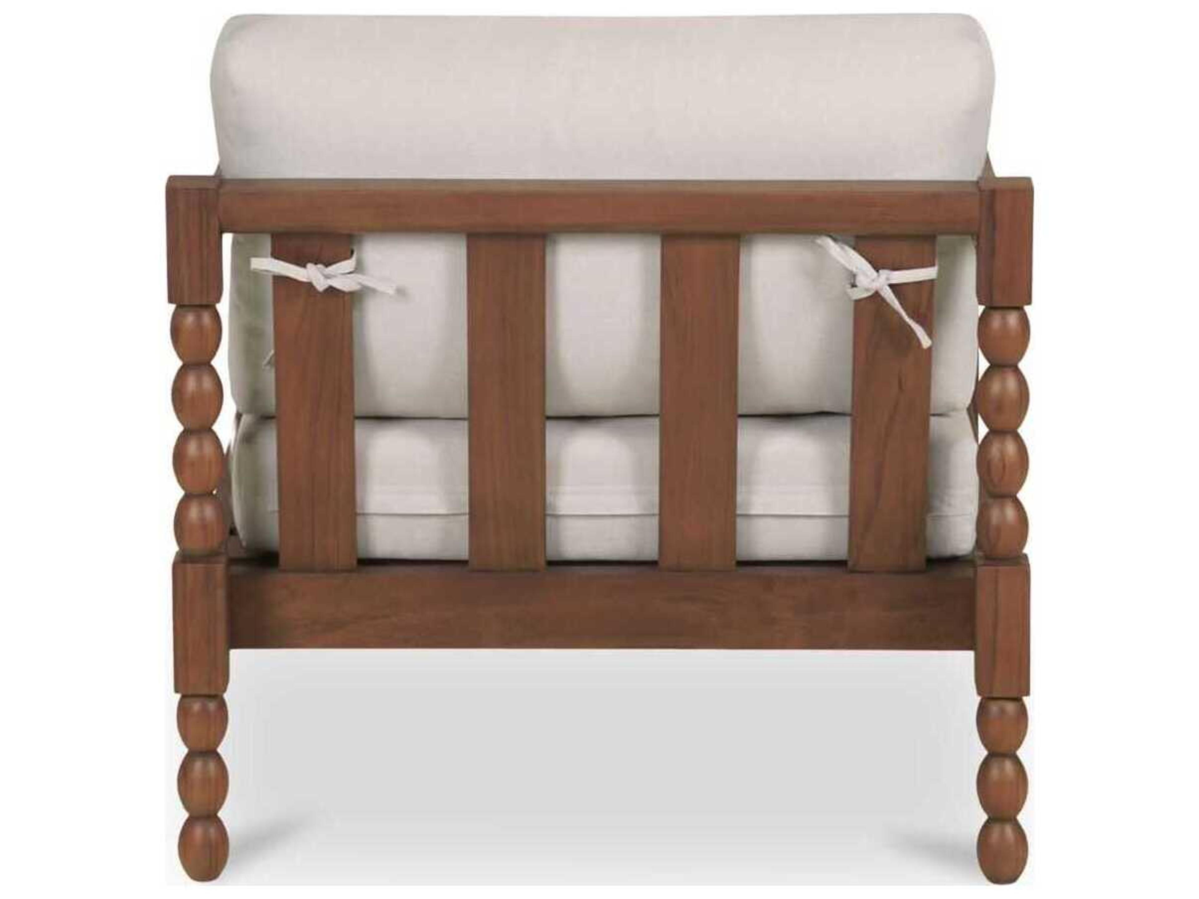 Moe's Home Outdoor Delilah Brown Teak Cushion Dining Chair