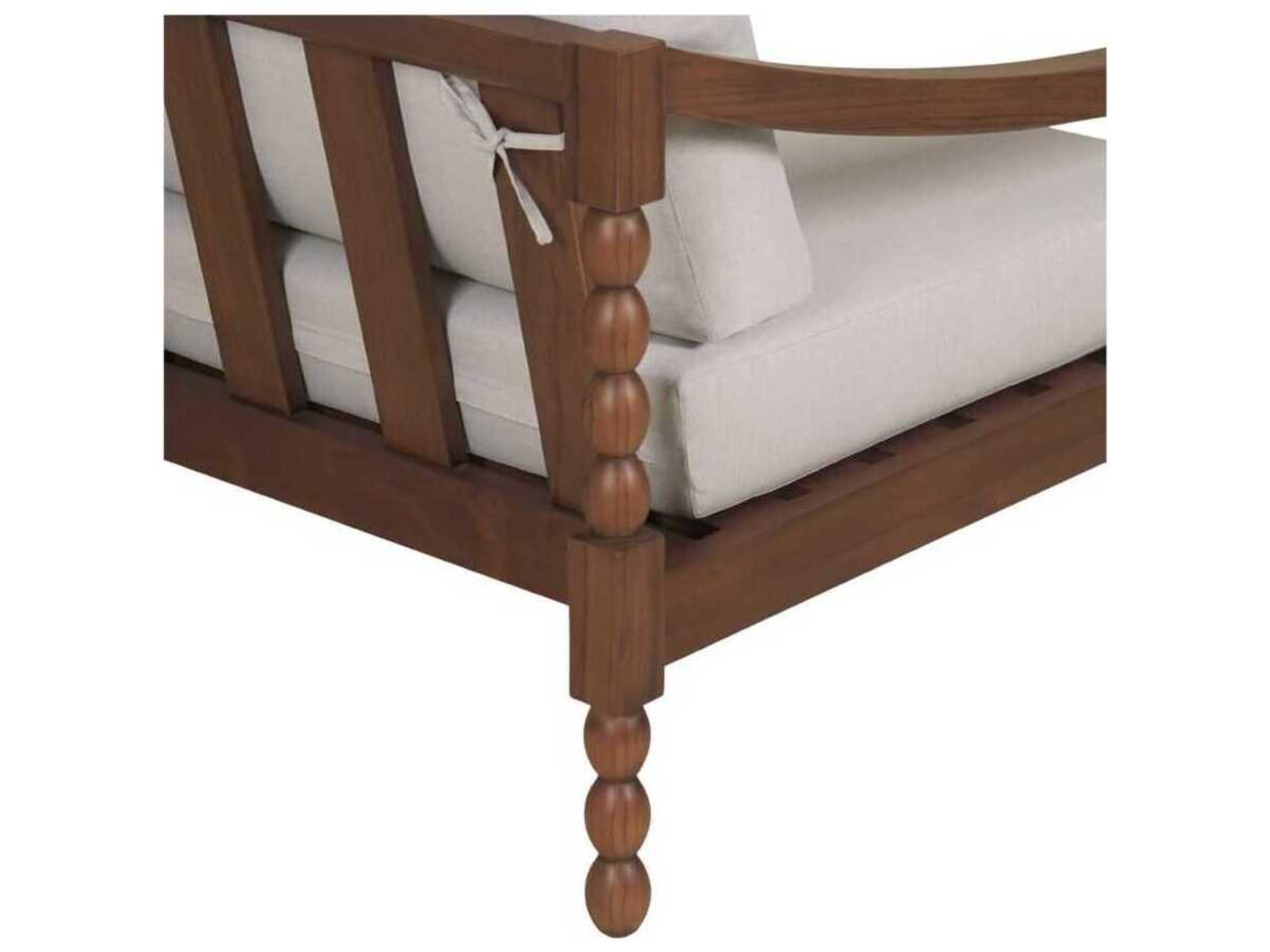 Moe's Home Outdoor Delilah Brown Teak Cushion Dining Chair