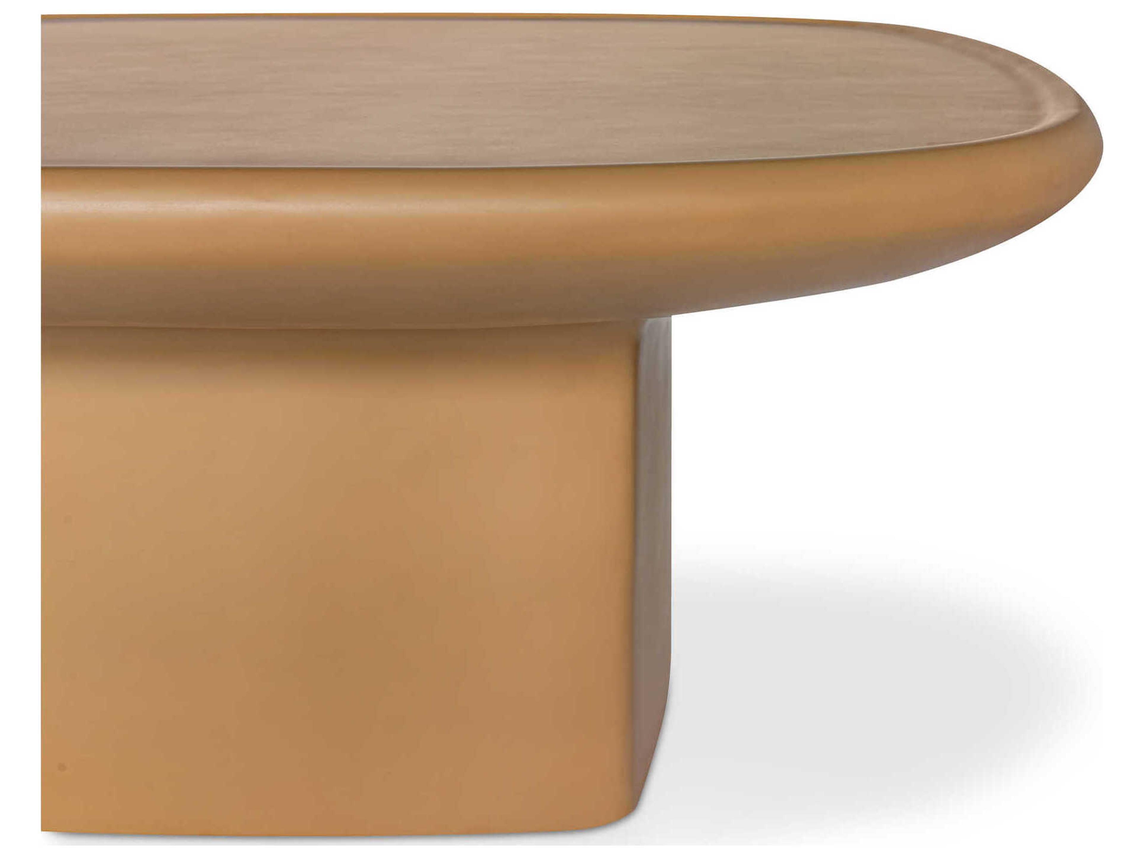 Moe's Home Outdoor Manon Yellow Concrete Square Coffee Table