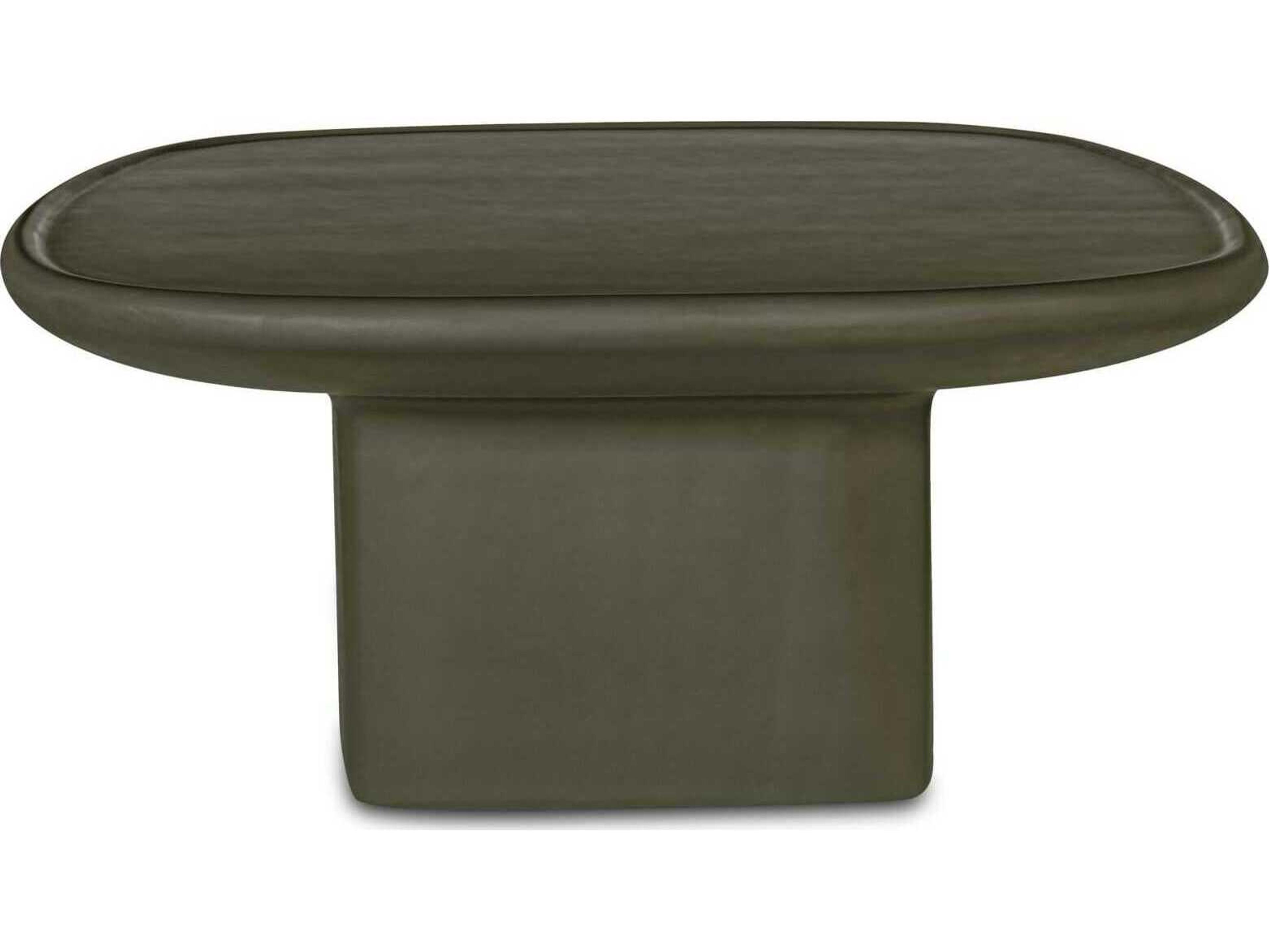 Moe's Home Outdoor Manon Green Concrete Square Coffee Table