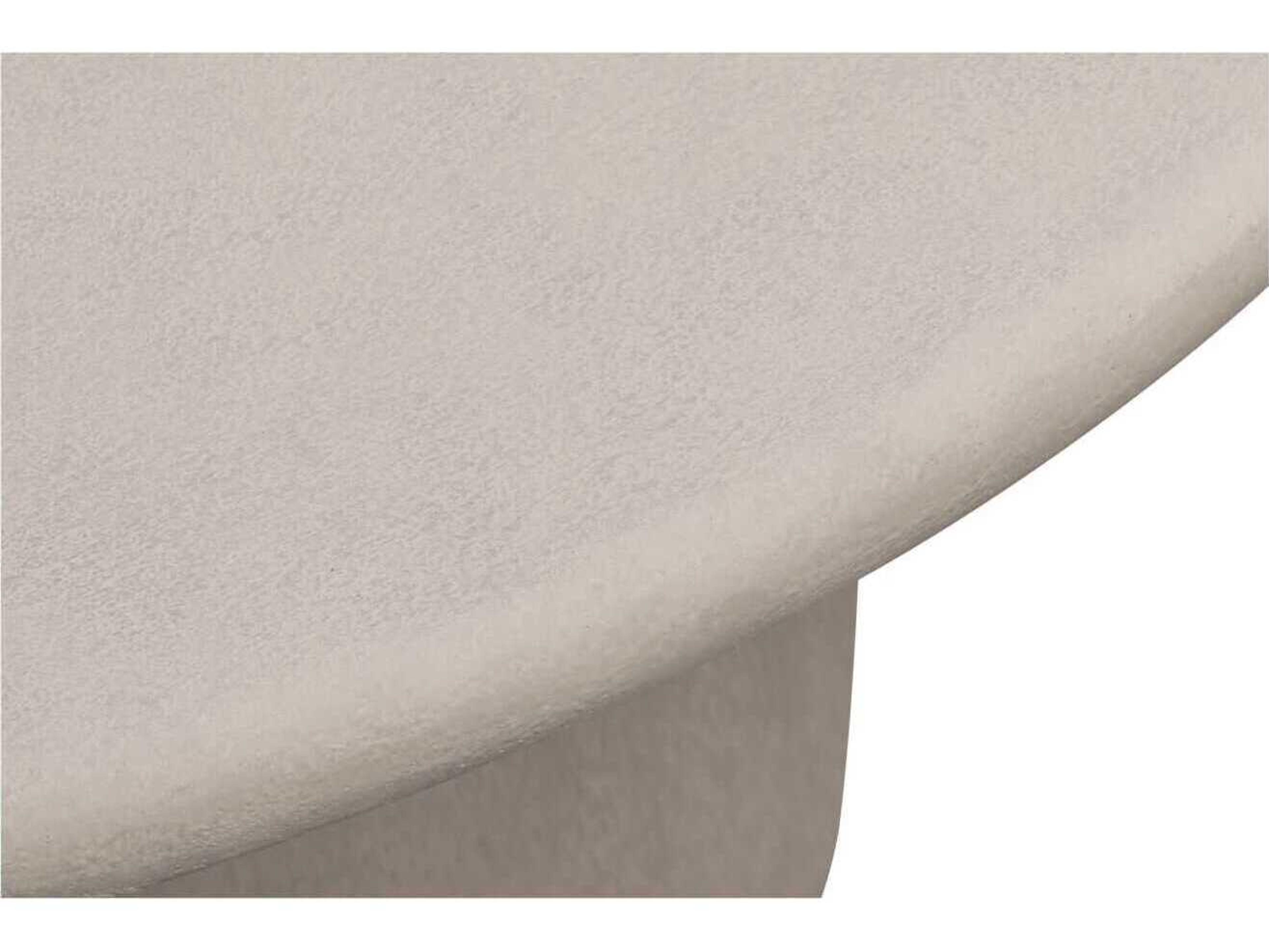 Moe's Home Outdoor Frida White Concrete Round Coffee Table