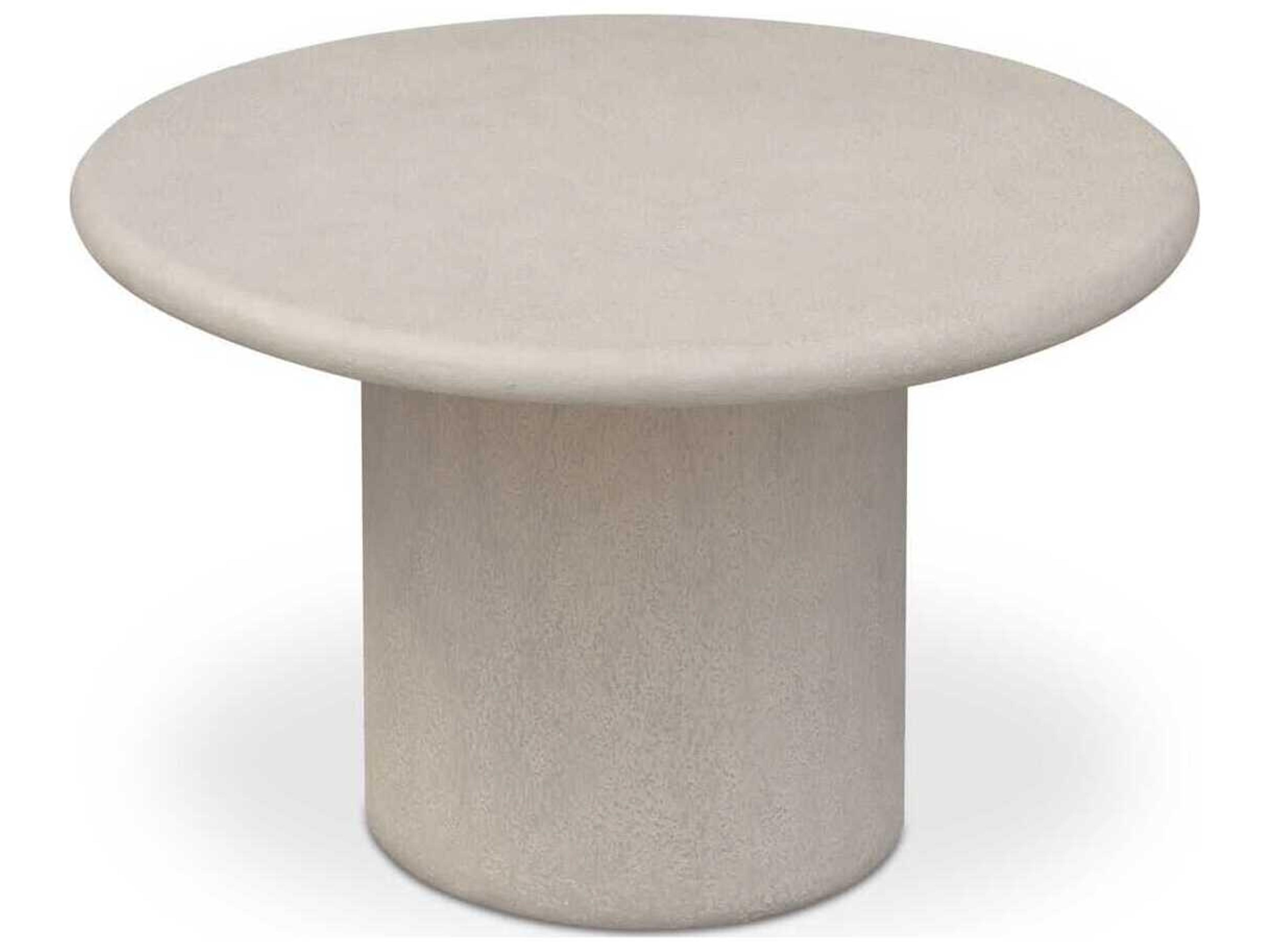 Moe's Home Outdoor Frida White Concrete Oval Dining Table