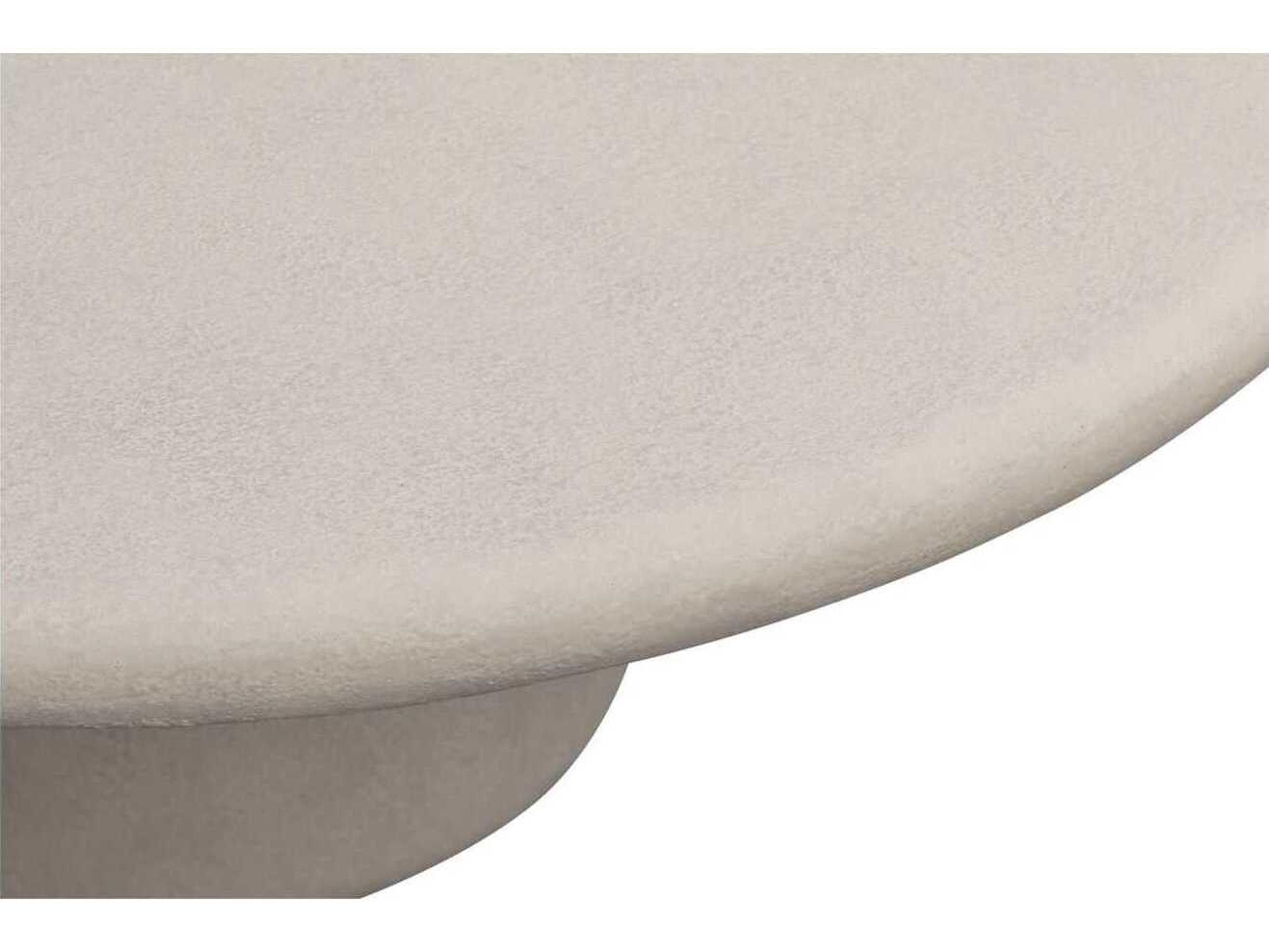 Moe's Home Outdoor Frida White Concrete Oval Dining Table