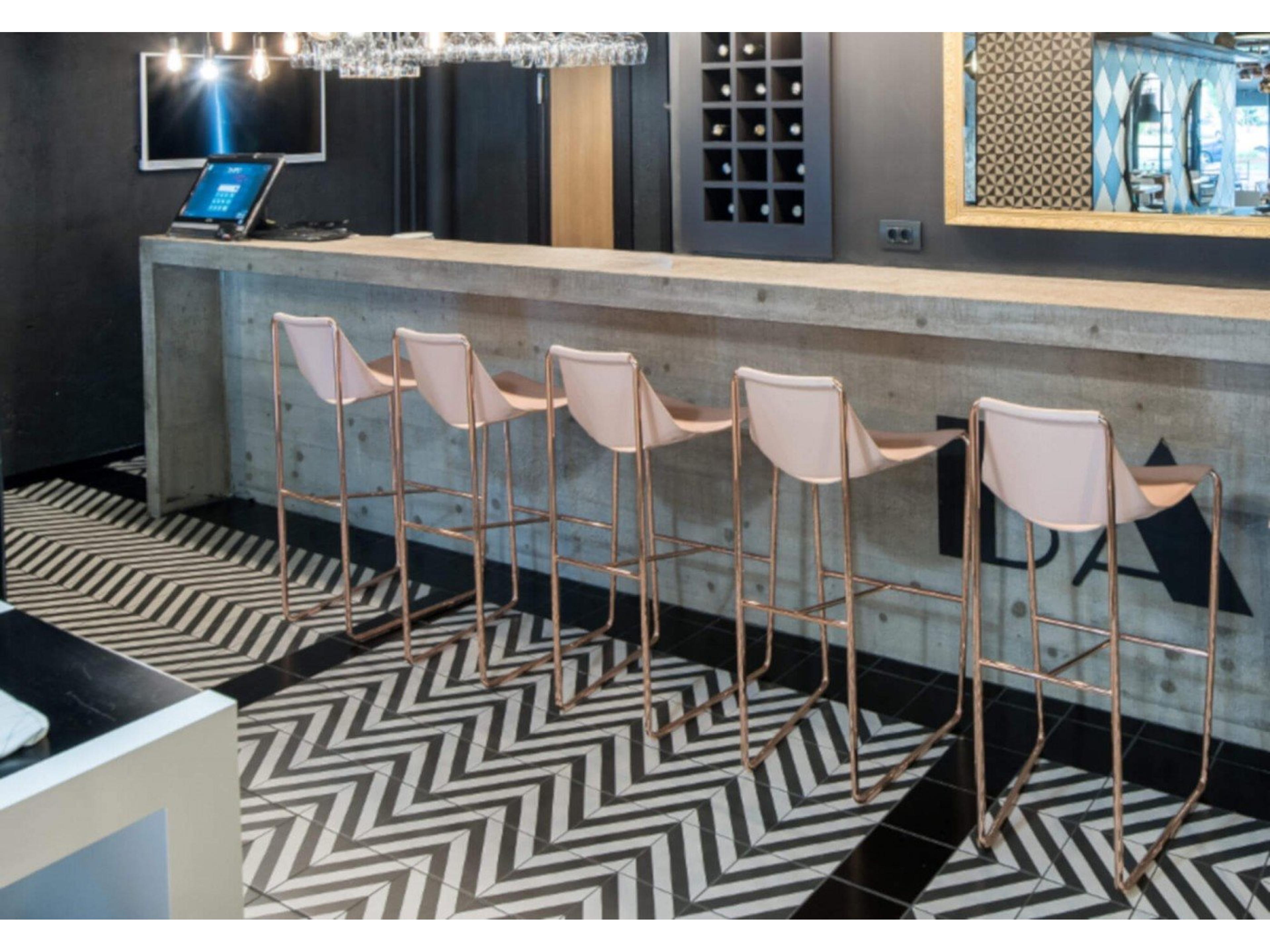 Midj Apelle Leather Counter Stool