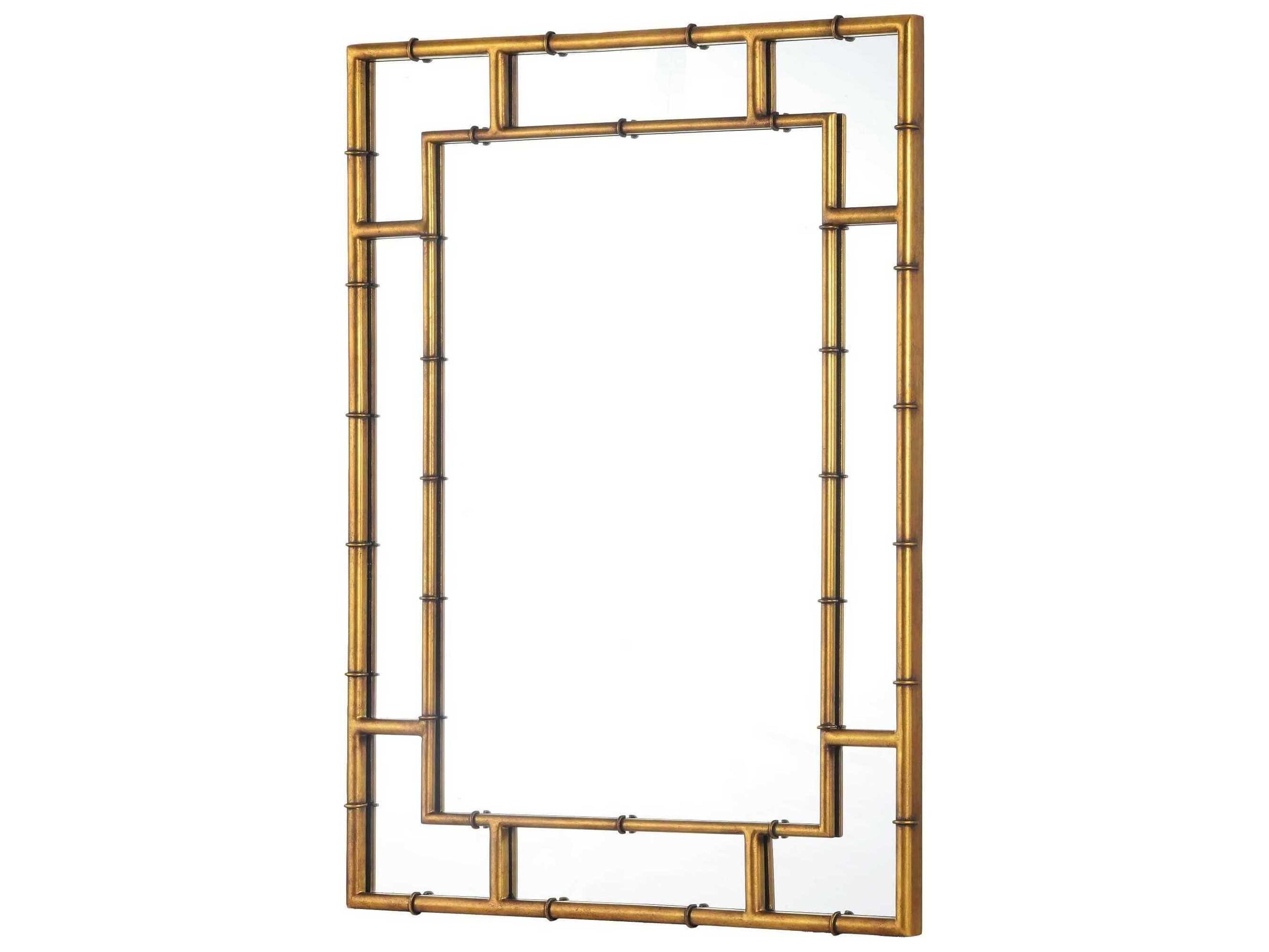 Mirror Home Gold Leaf Rectangular Wall Mirror
