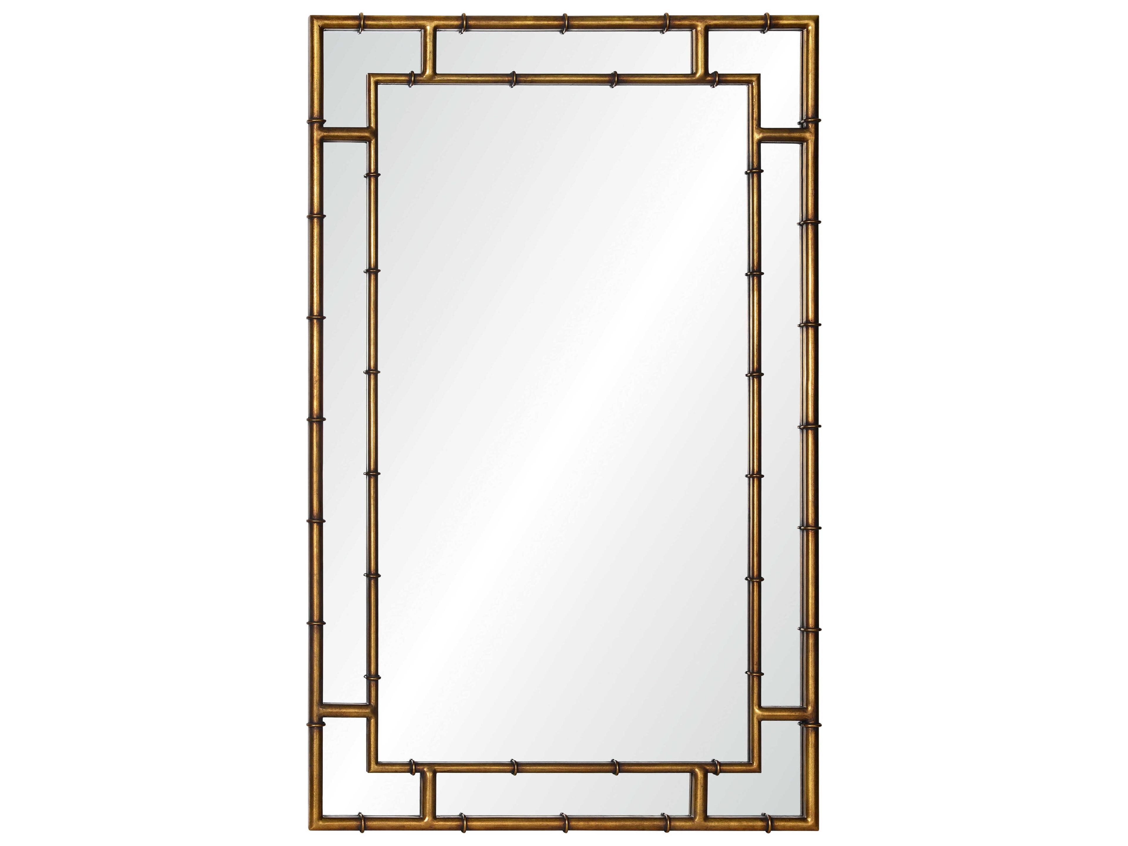Mirror Home Gold Leaf Rectangular Wall Mirror