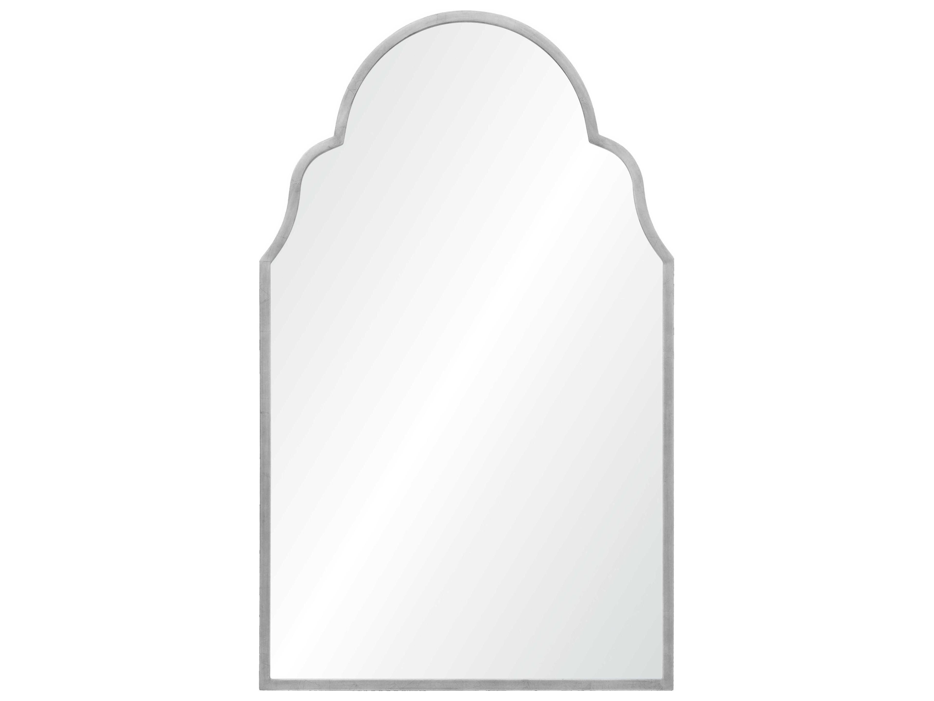 Antiqued Silver Leaf Arch Wall Mirror
