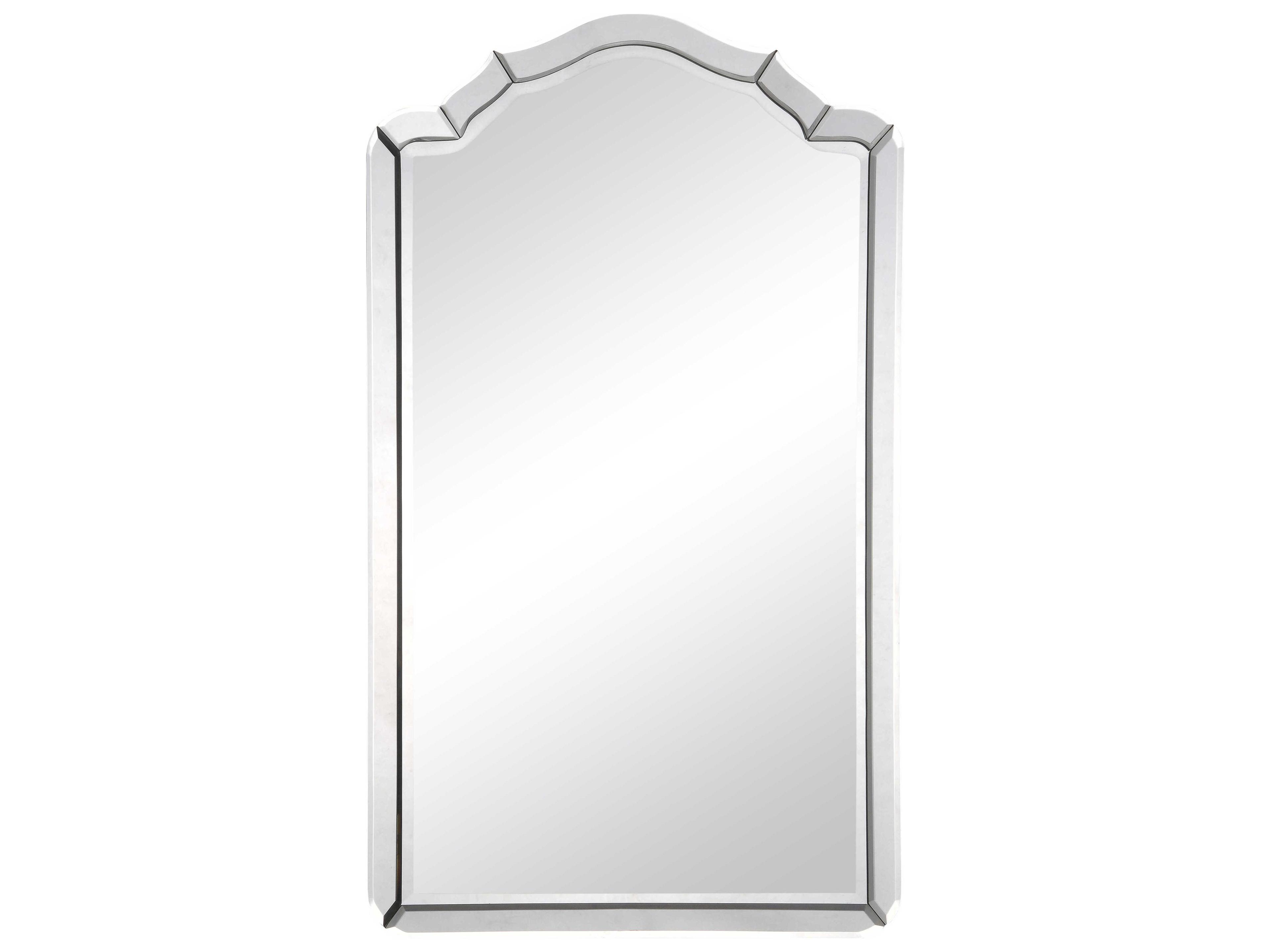 Mirror Home Antiqued Silver Leaf Sides Wall Mirror