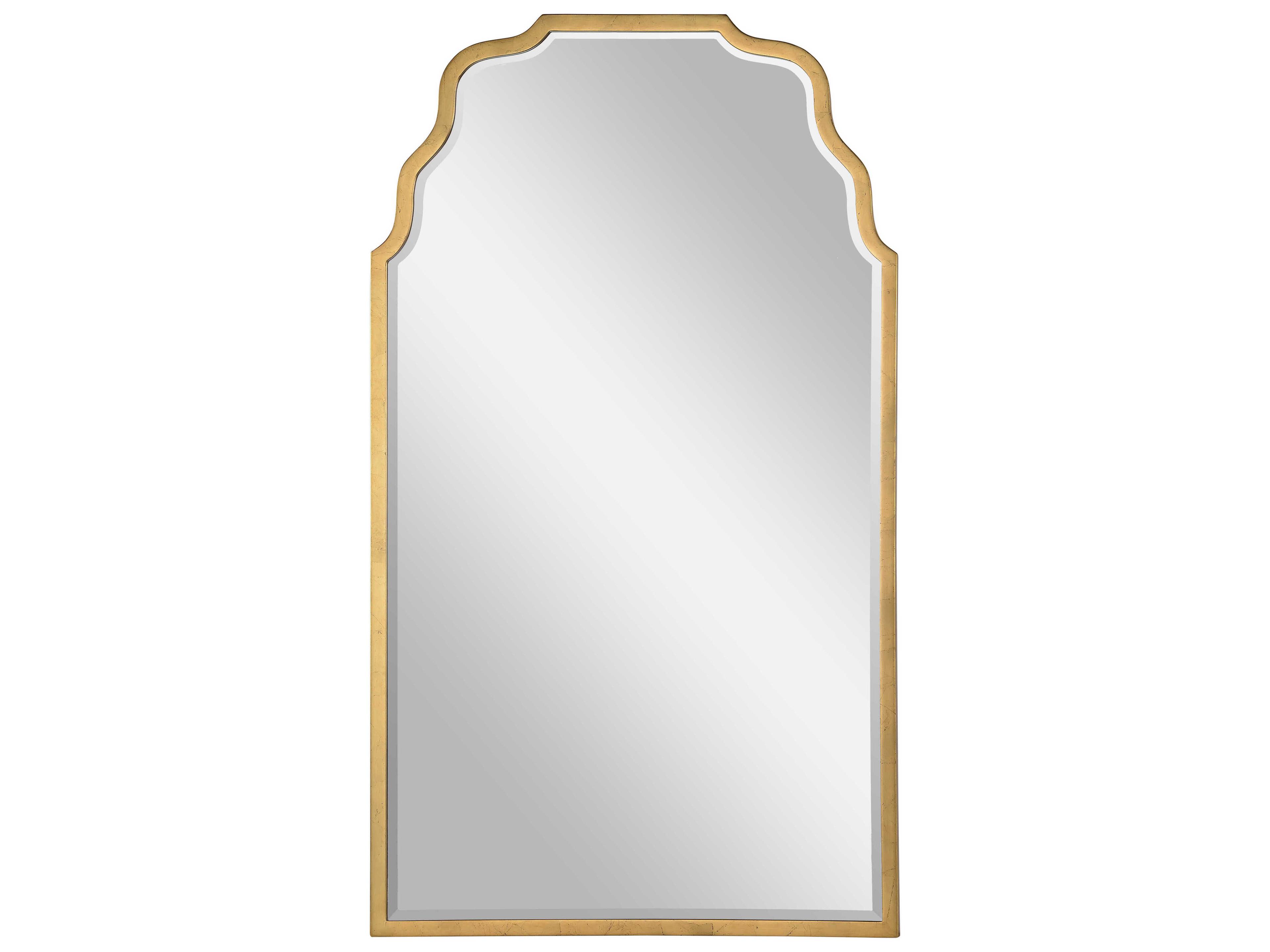 Mirror Home Distressed Gold Leaf Wall Mirror