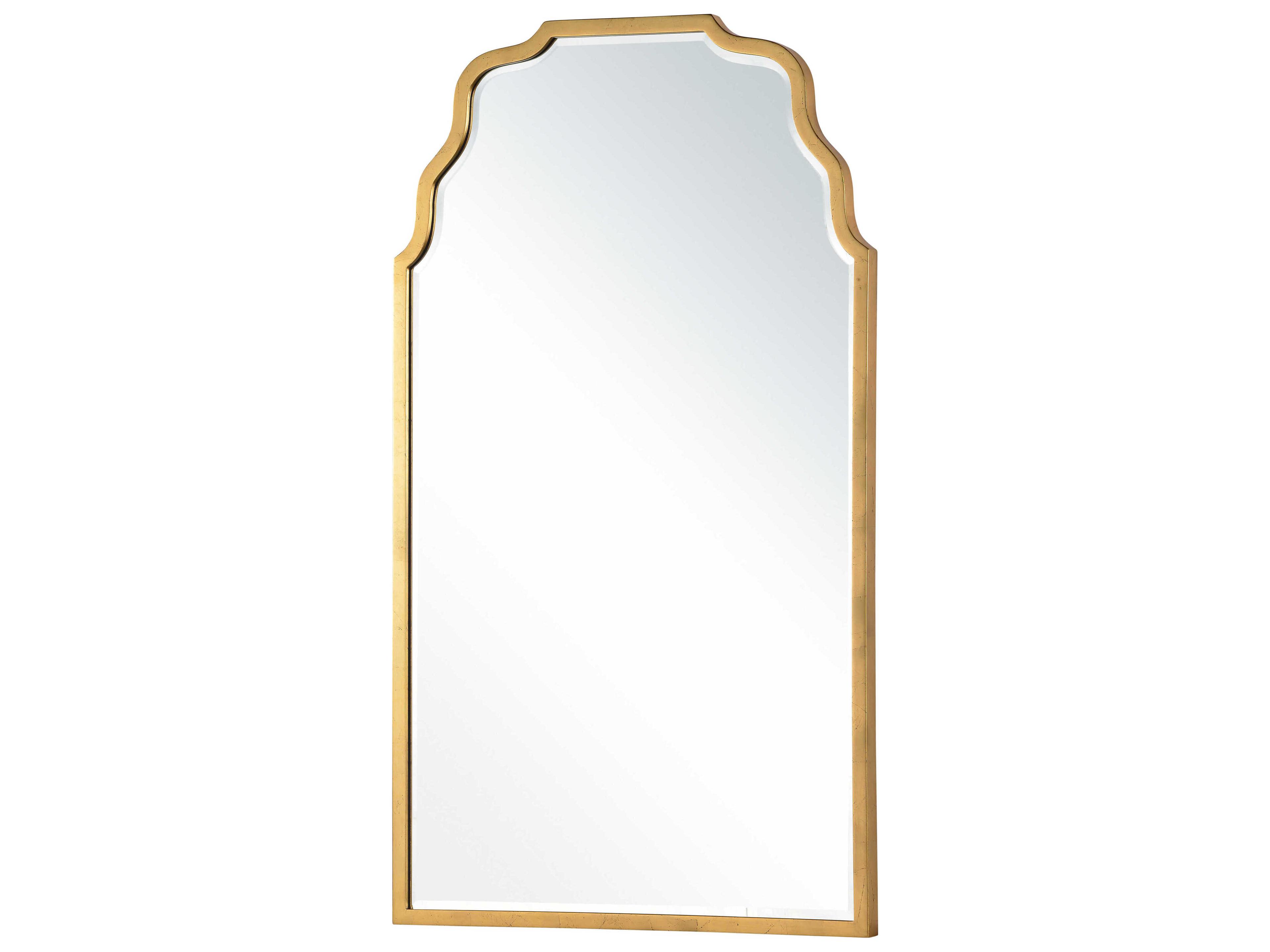 Mirror Home Distressed Gold Leaf Wall Mirror