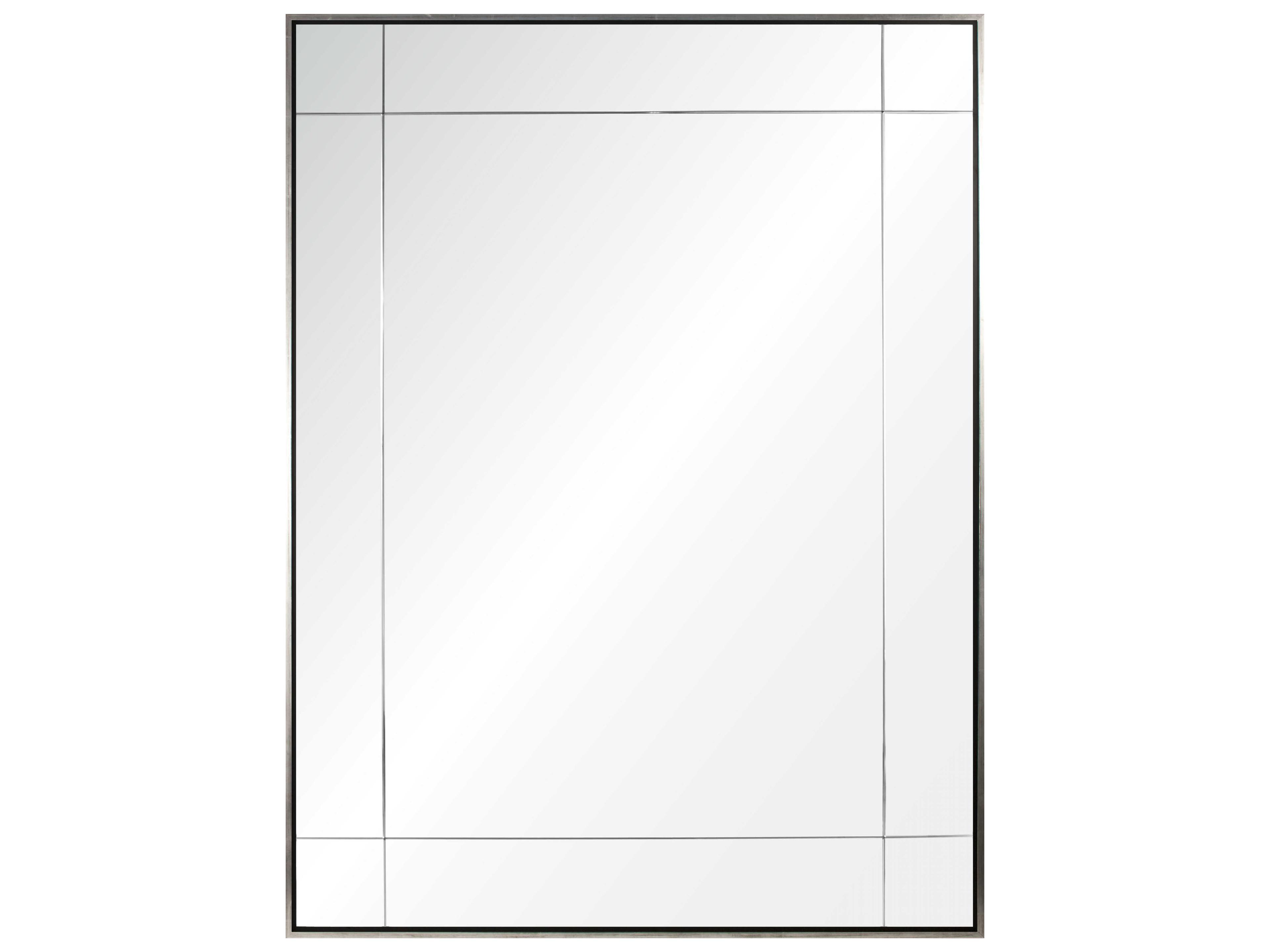 Mirror Home Water Gilded Silver Leaf Ebony Rectangular Wall Mirror