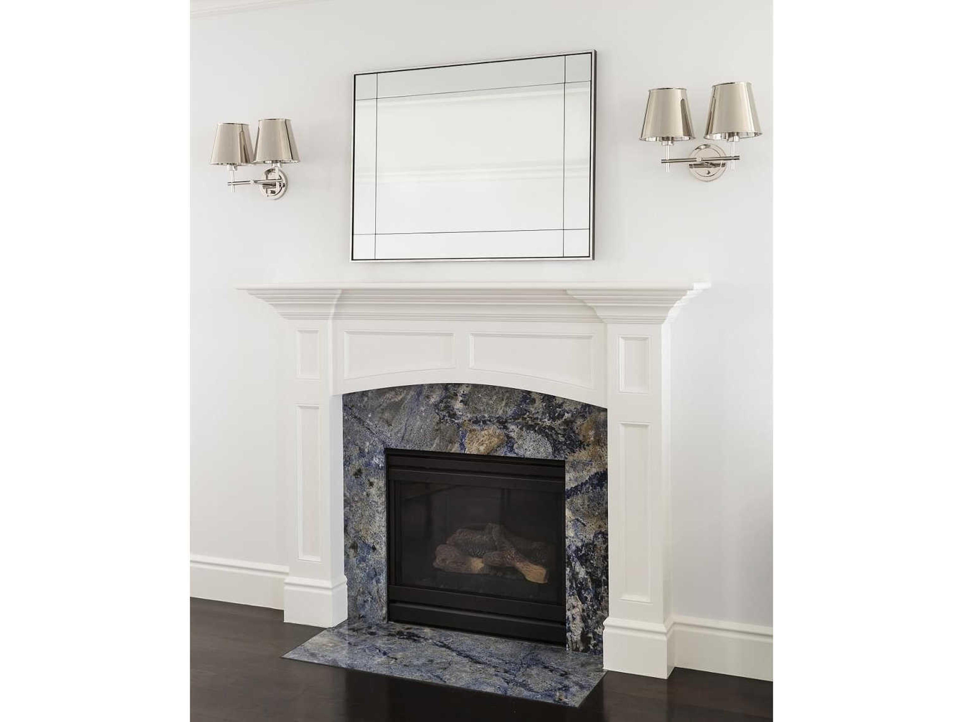 Mirror Home Water Gilded Silver Leaf Ebony Rectangular Wall Mirror