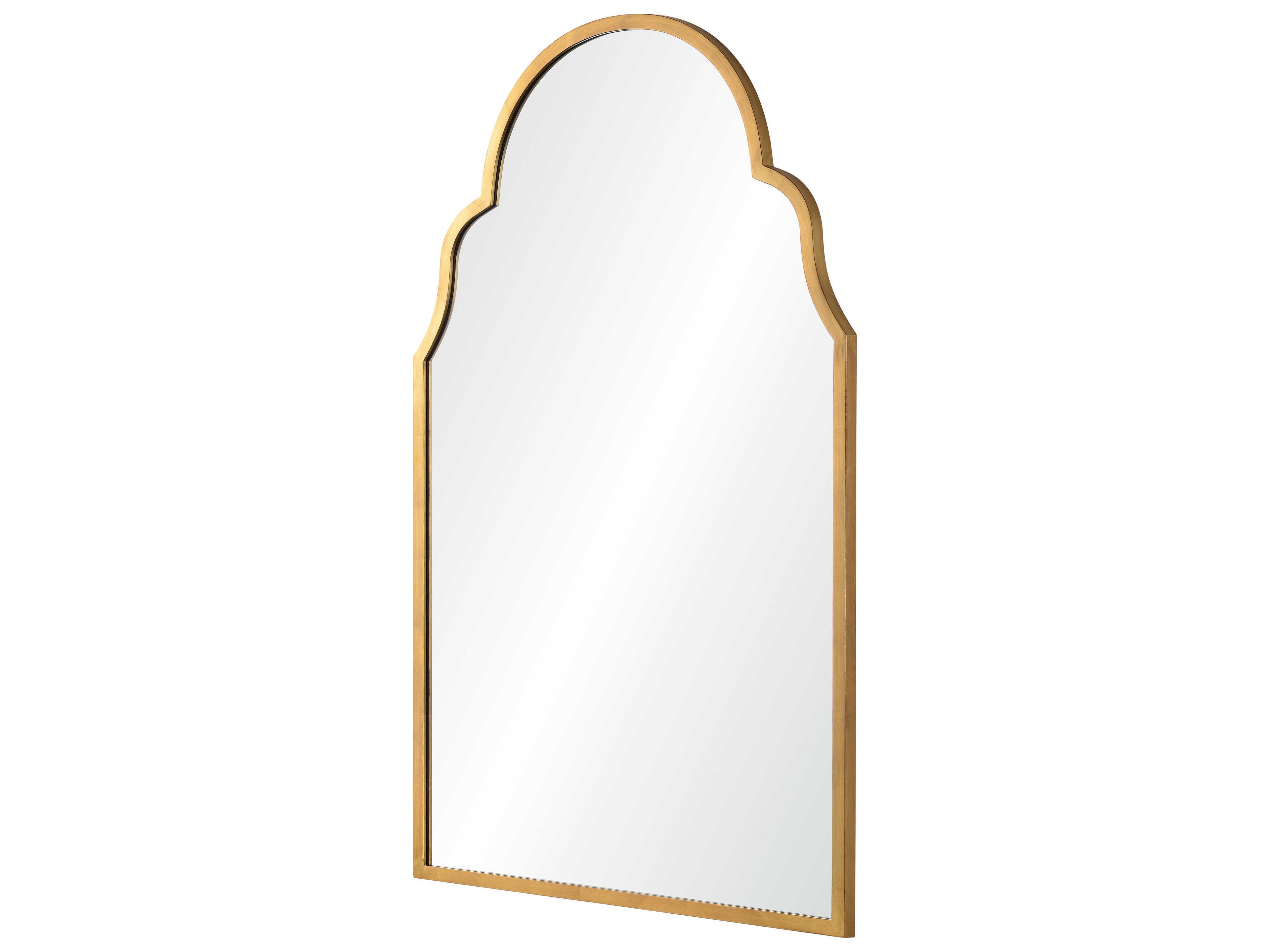 Mirror Home Antiqued Gold Leaf Arch Wall Mirror