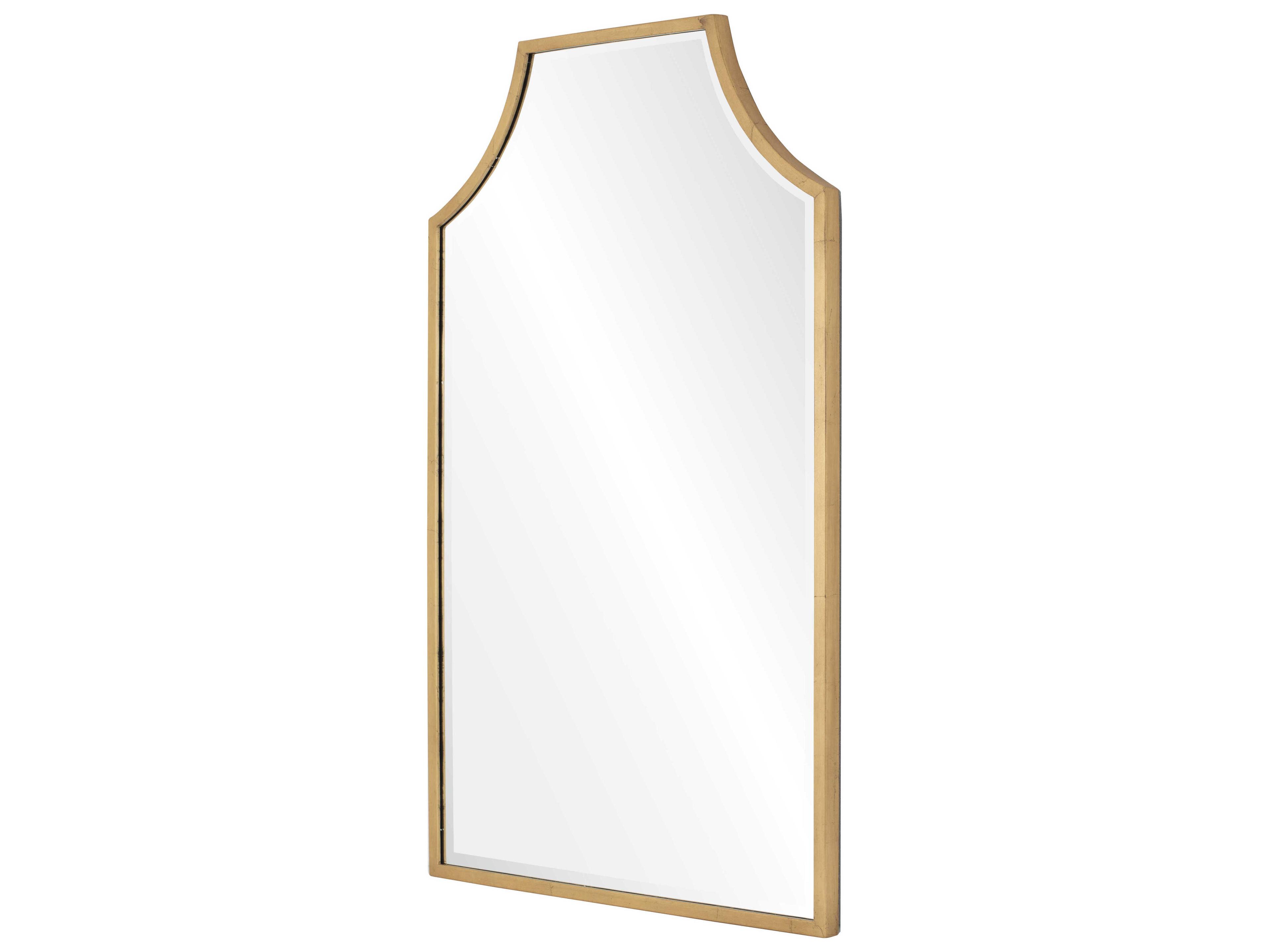 Mirror Home Distressed Gold Leaf Wall Mirror