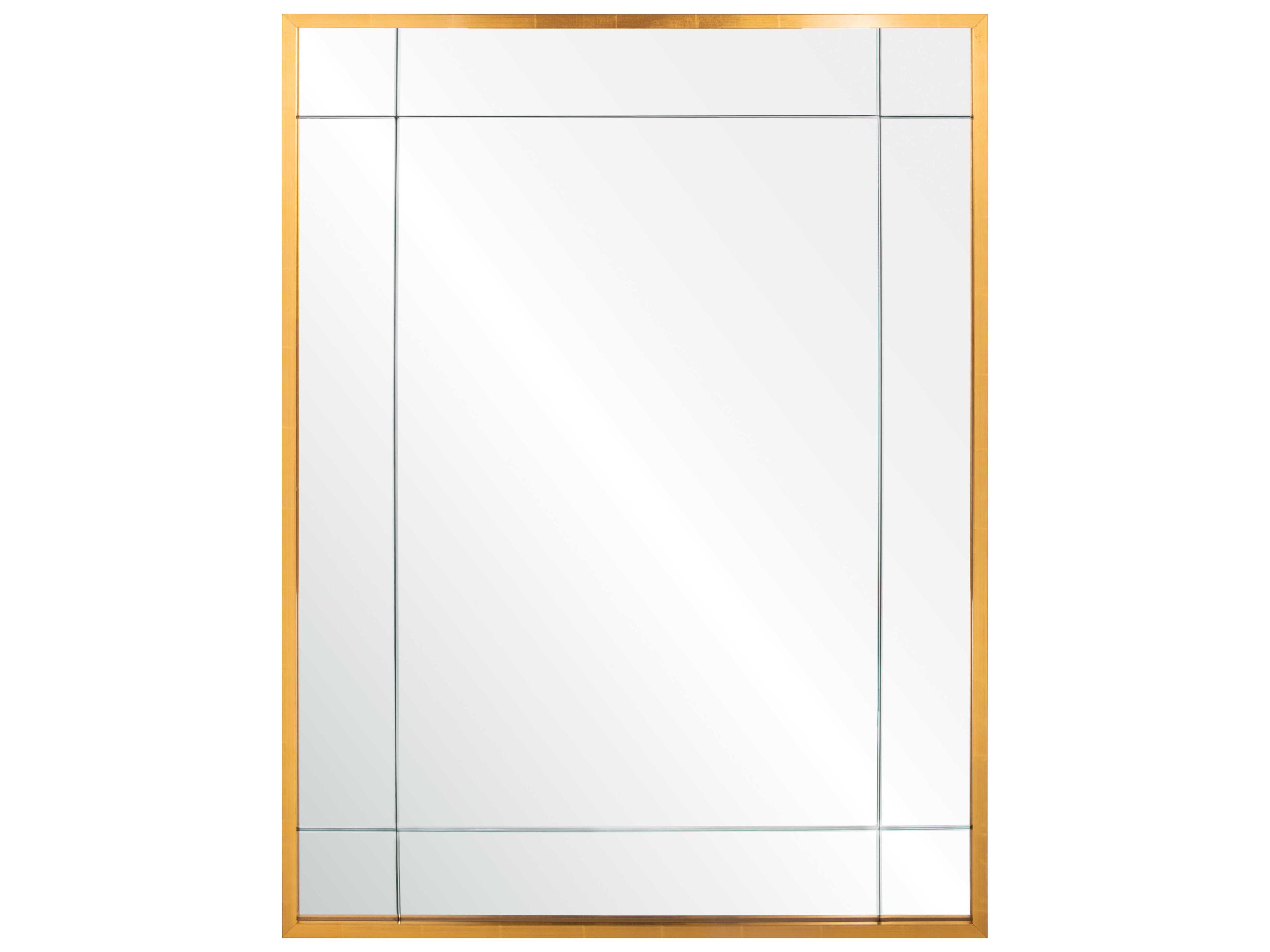 Mirror Home Gold Leaf Ebony Rectangular Wall Mirror