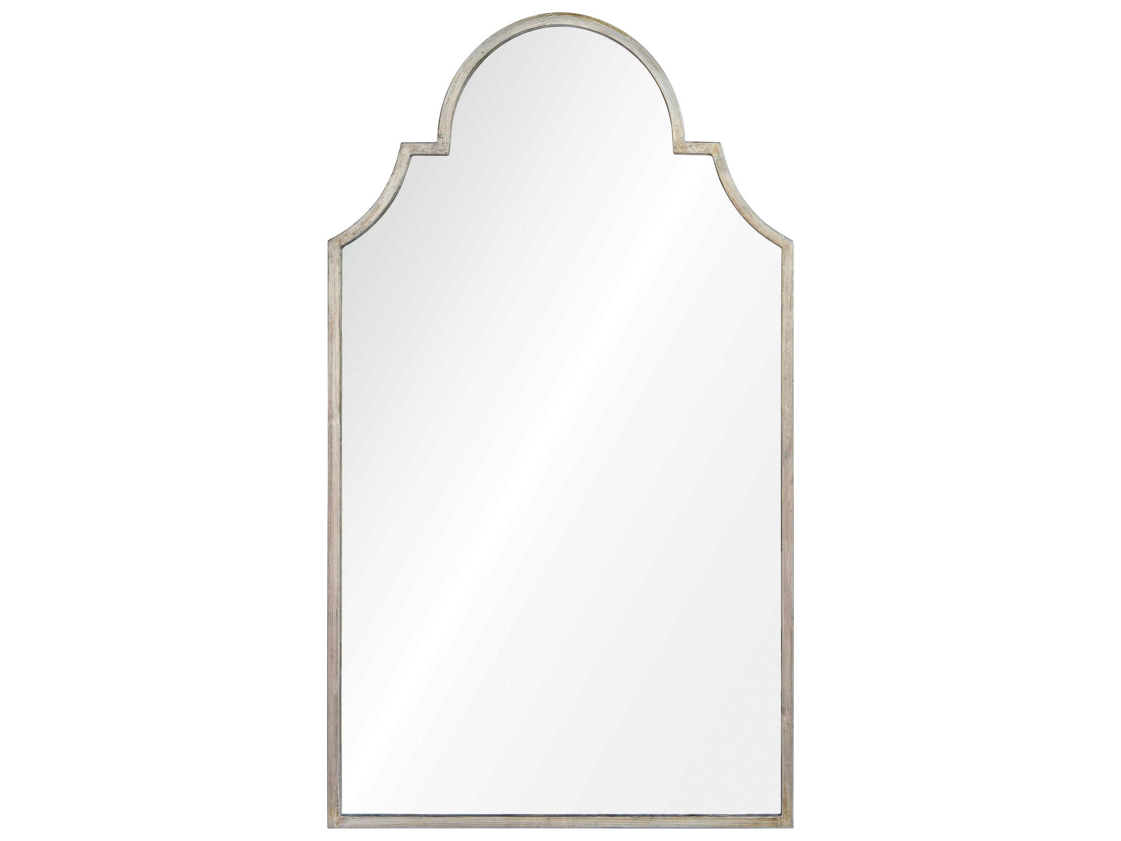 Antiqued Silver Leaf Wall Mirror